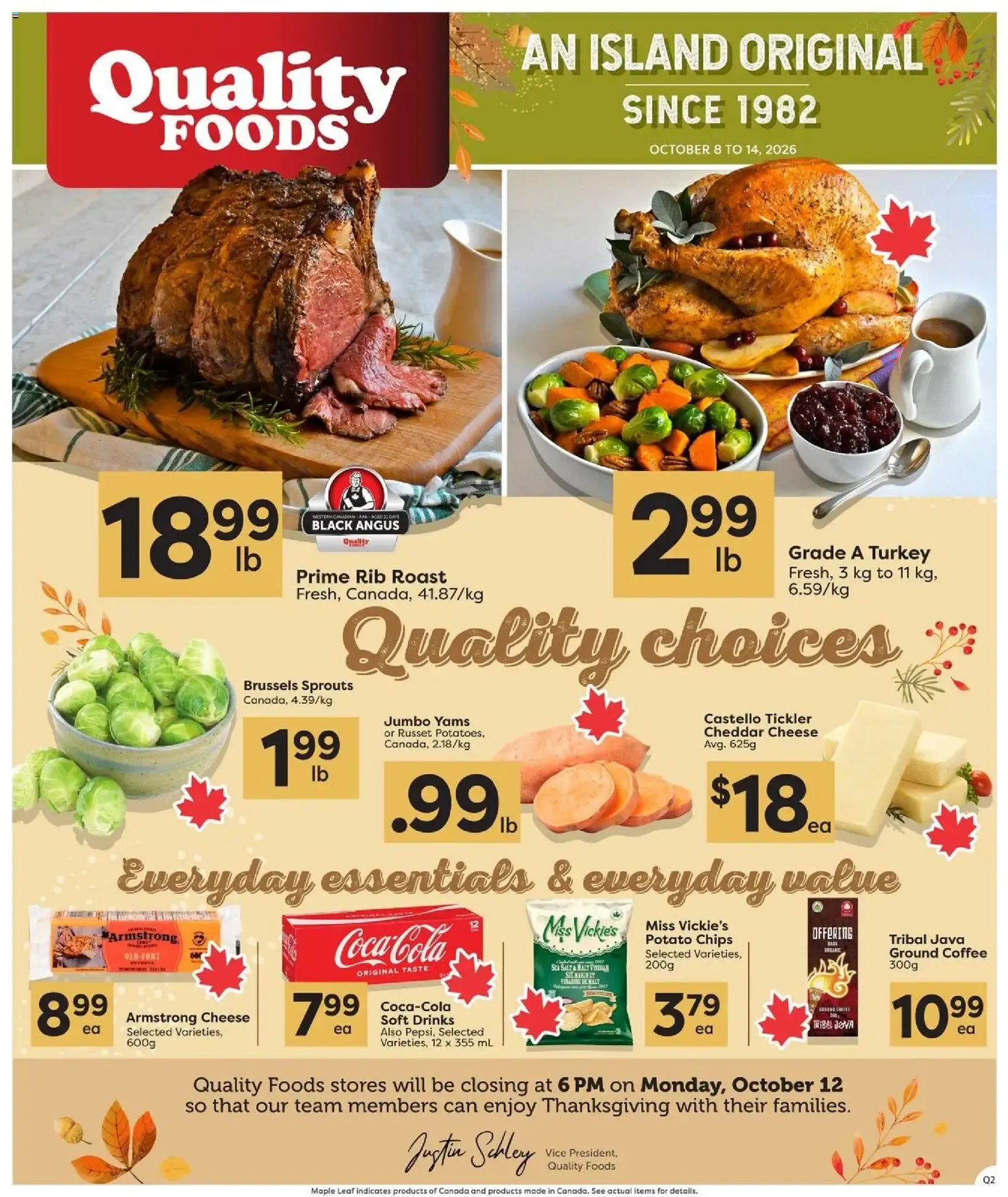 Quality Foods weekly flyer / circulaire from Oct 8, 2026 > weekly specials & deals from October 8 to October 14 2026 - flyer page 1