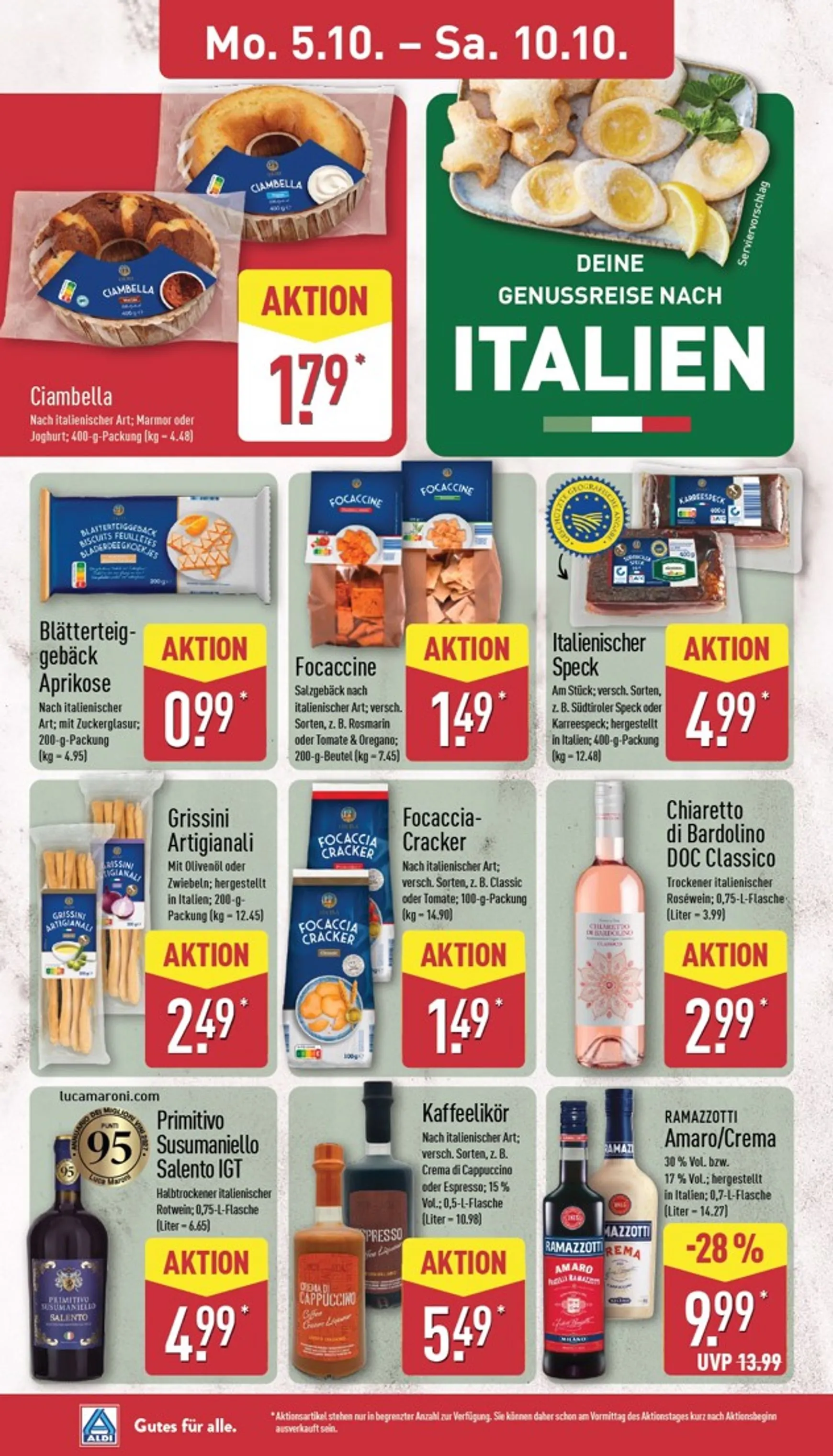 DEINE GENUSSREISE NACH ITALIEN. von 5. Oktober bis 10. Oktober 2026 - Prospekt seite 14