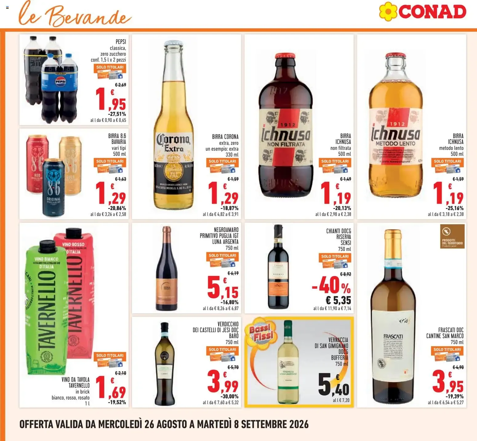 Conad Taglio Netto da 26 agosto a 8 settembre di 2026 - Pagina del volantino 20