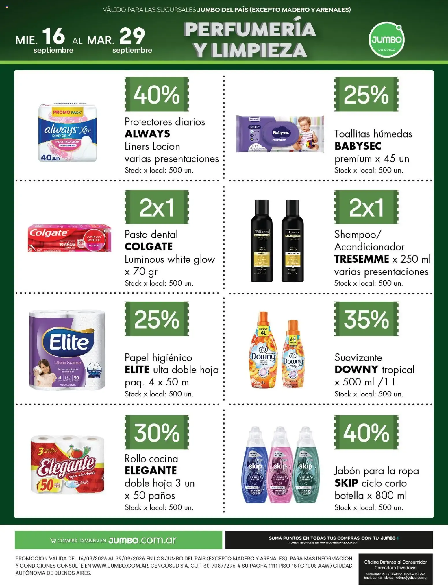 Ofertas de Jumbo - Especial Perfumería y Limpieza del 16/09/2026 - 29/09/2026 16 de septiembre al 29 de septiembre 2026 - Página 1 del catálogo