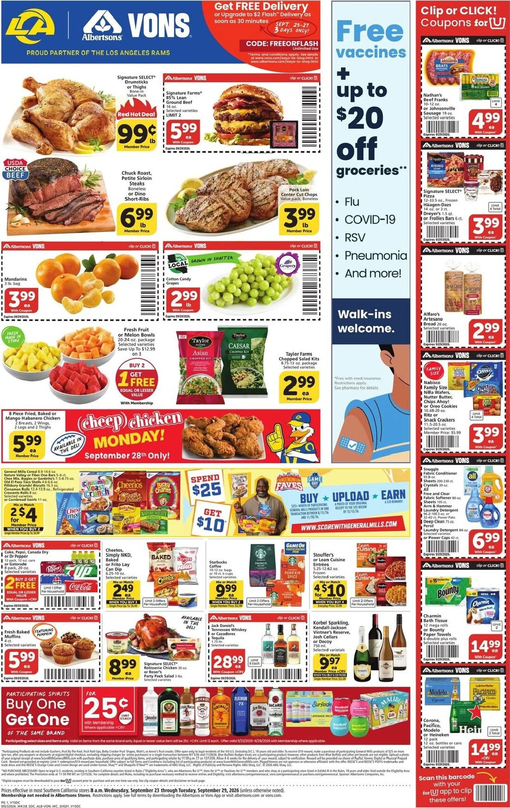 Weekly ad Future Vons flyer valid from Wednesday 09/23/2026 to Tuesday 09/29/2026 from September 23 to September 29 2026 - Page 1