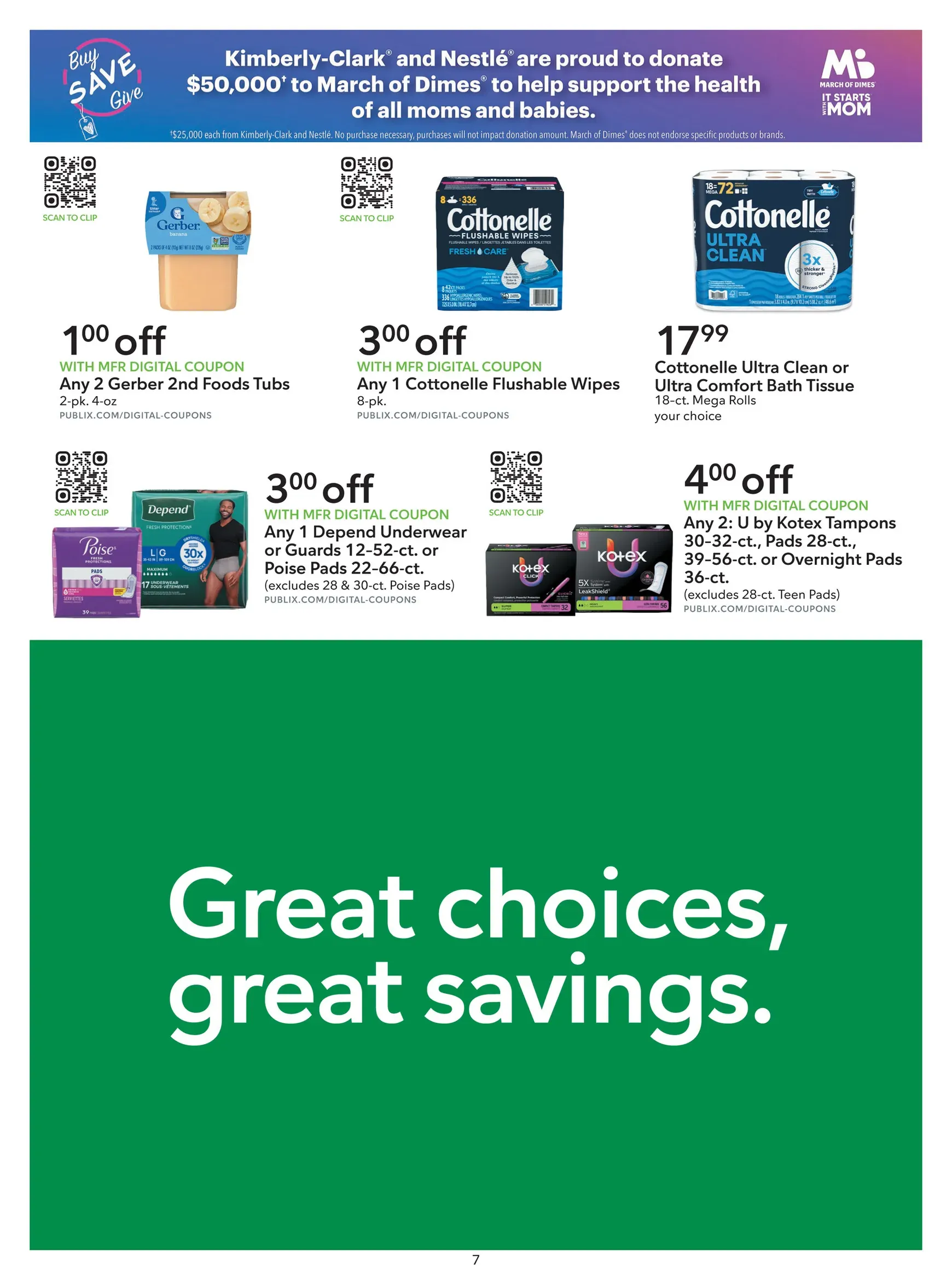 Weekly promotion Current Publix - Extra Savings leaflet valid from Thursday 08/13/2026 to Wednesday 08/26/2026 spanning from August 13 to August 26 2026 - Page 7 for Catalogue 365