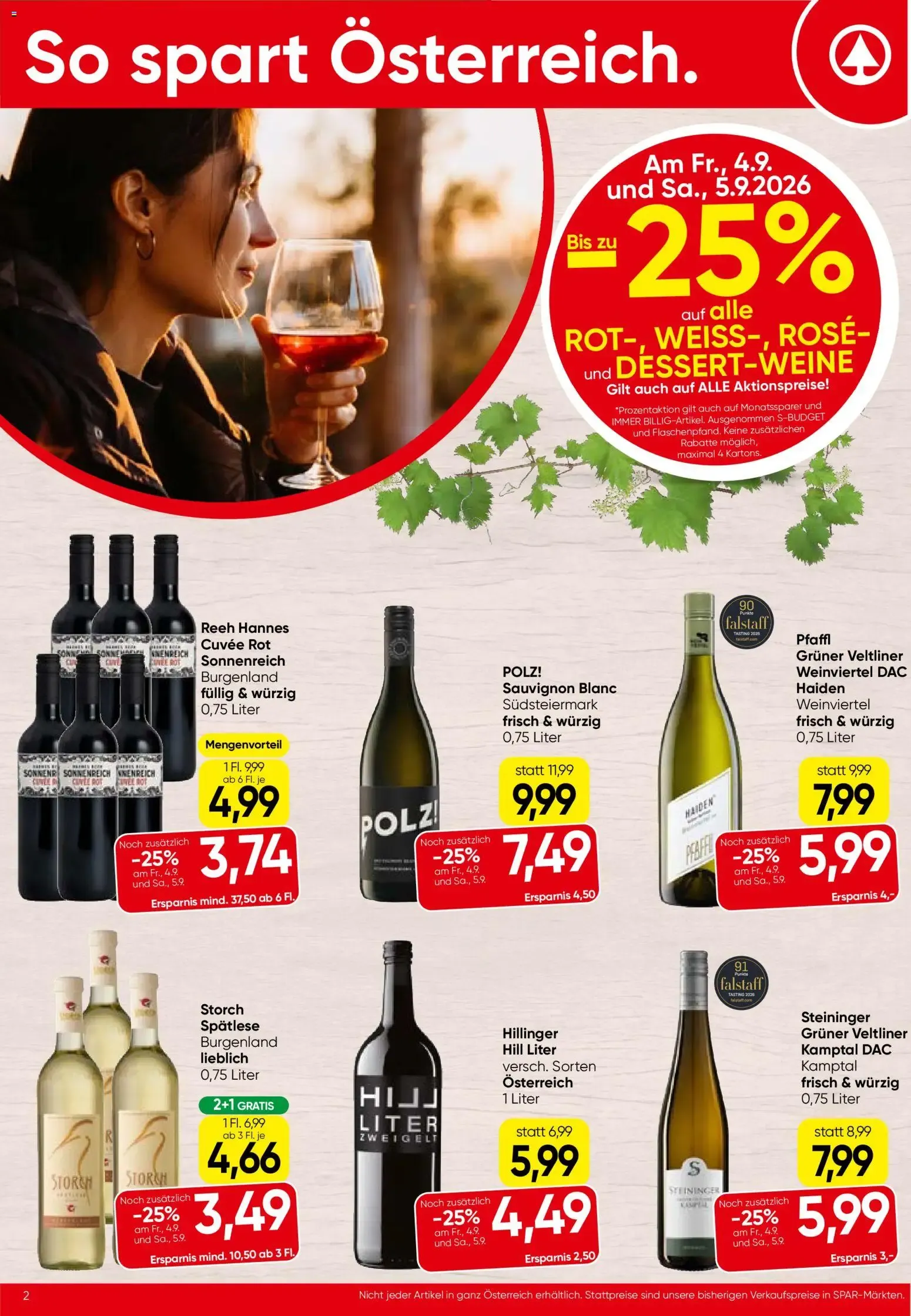 Spar - Flugblatt (03.09.2026) - Angebote und Prospekt von 3. September bis 9. September 2026 - Flugblätt seite  2