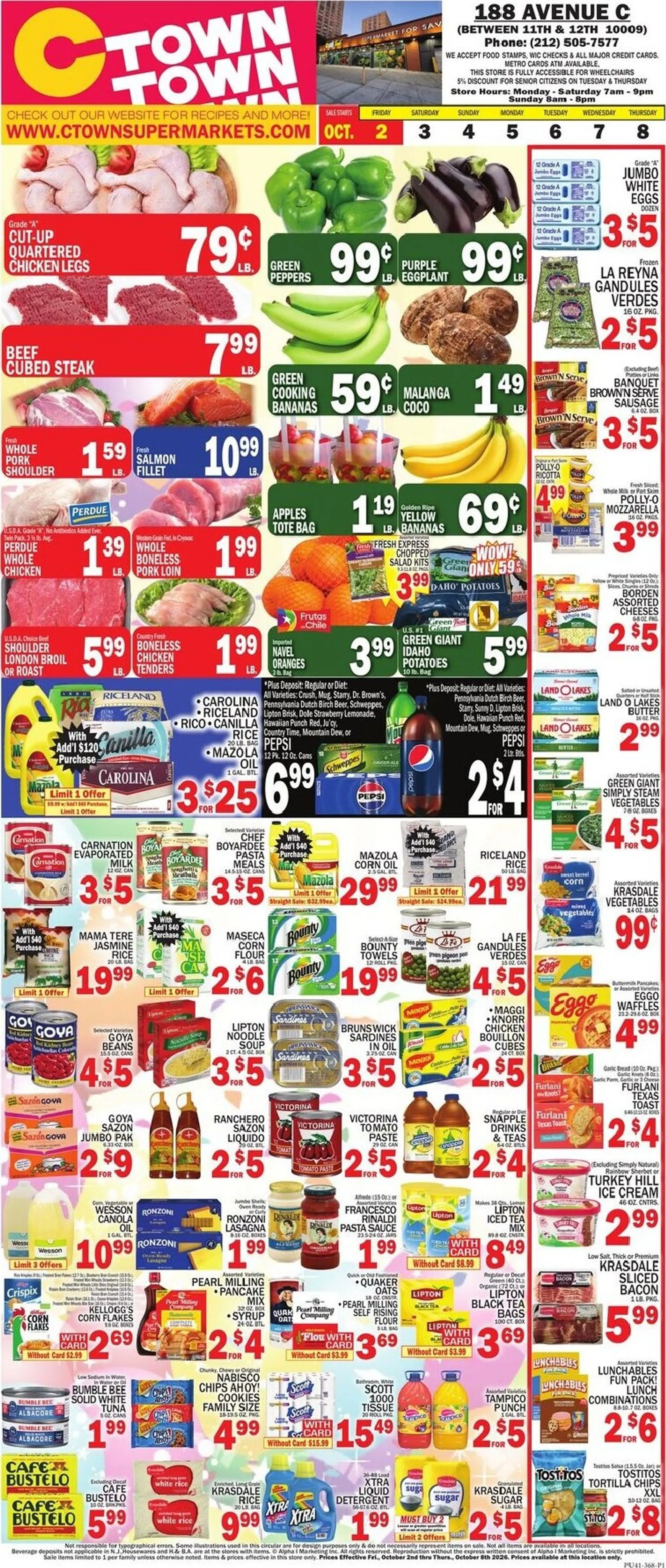 Current CTown leaflet valid from Friday 10/02/2026 to Thursday 10/08/2026
