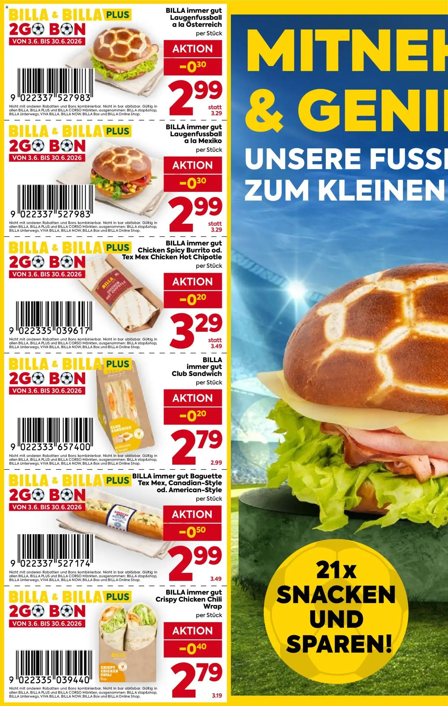 Billa Plus 2Go Bons von 03.06.2026 - Aktuelle Angebote von 3. Juni bis 30. Juni 2026 - Flugblätt seite  2