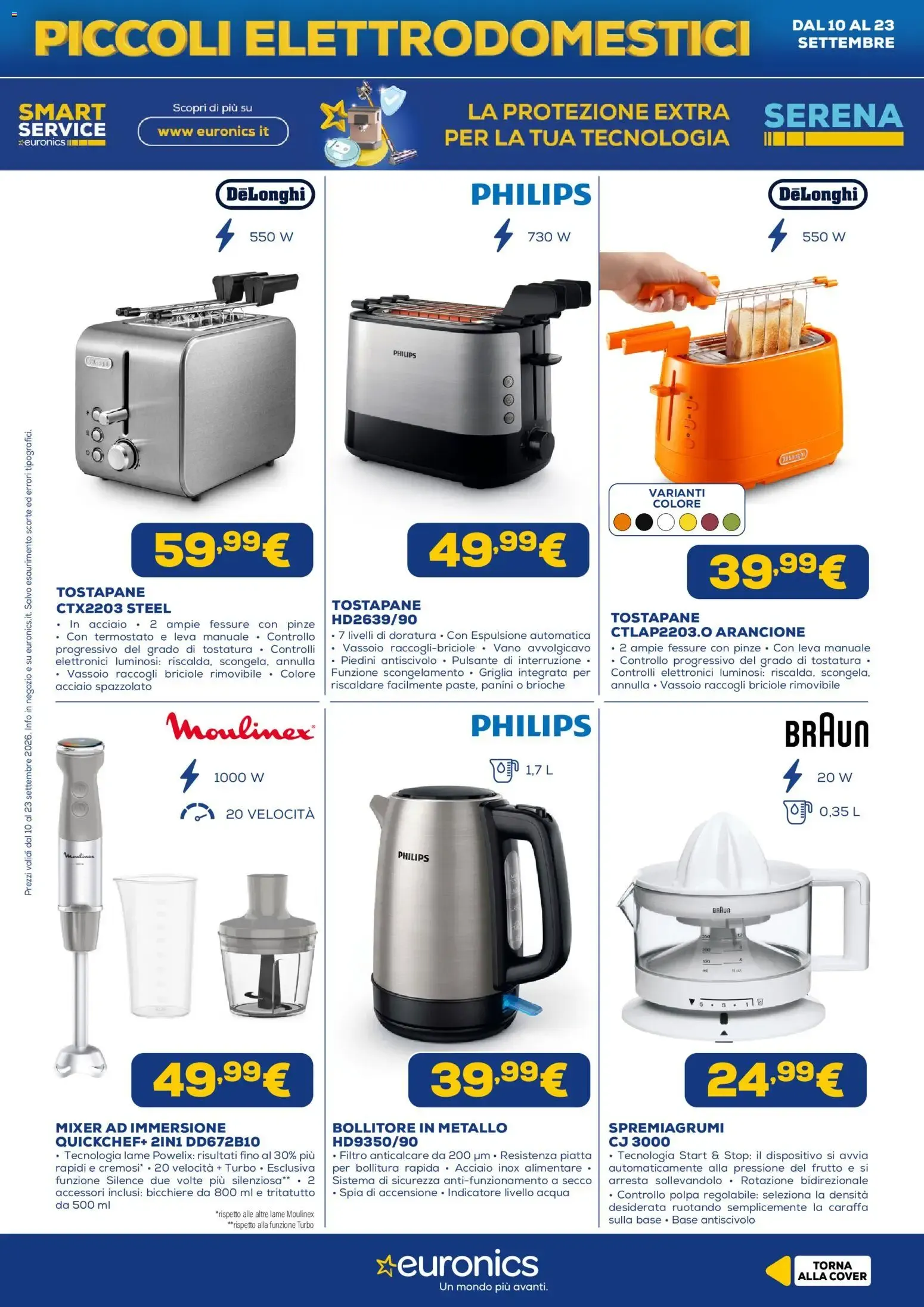 Nuovo Euronics volantino Piccoli Elettrodomestici dal 10/09/2026 > offerte anteprima 🛍️ da 10 settembre a 23 settembre di 2026 - Pagina del volantino 15