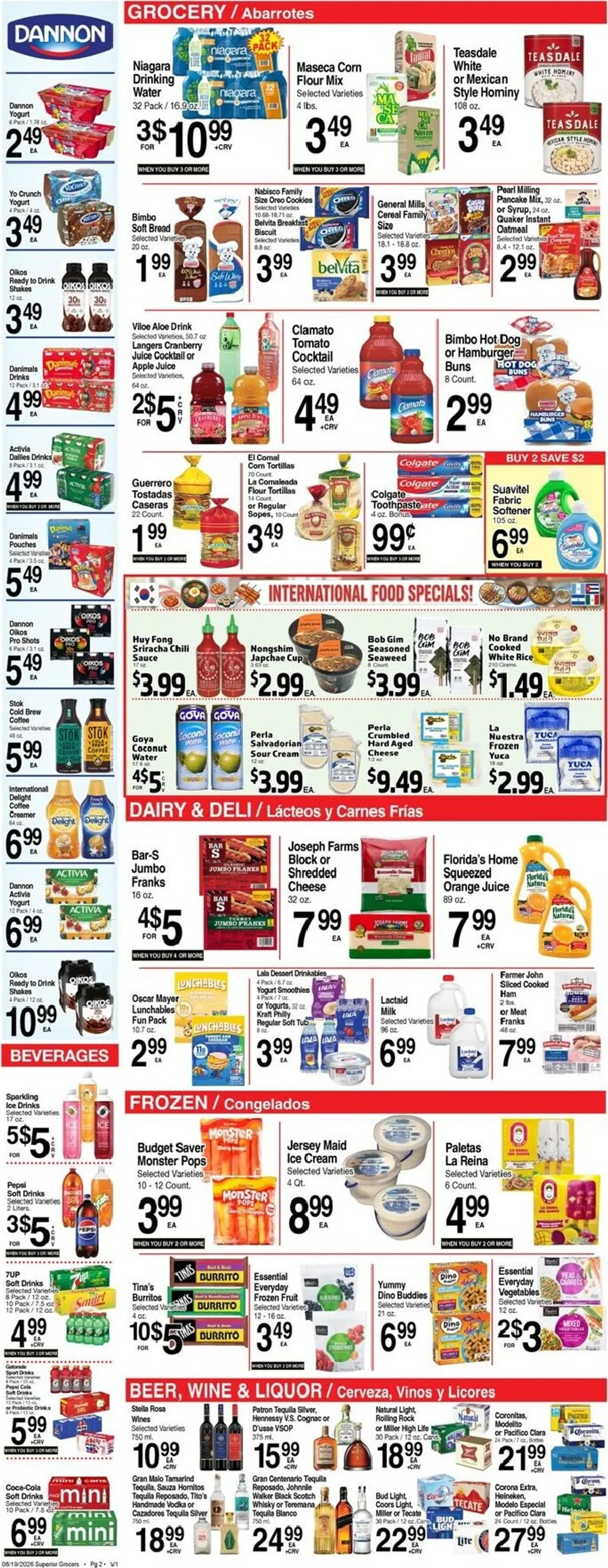 Weekly promotion Current Superior Grocers leaflet valid from Wednesday 08/19/2026 to Tuesday 08/25/2026 spanning from August 19 to August 25 2026 - Page 2 for Catalogue 365
