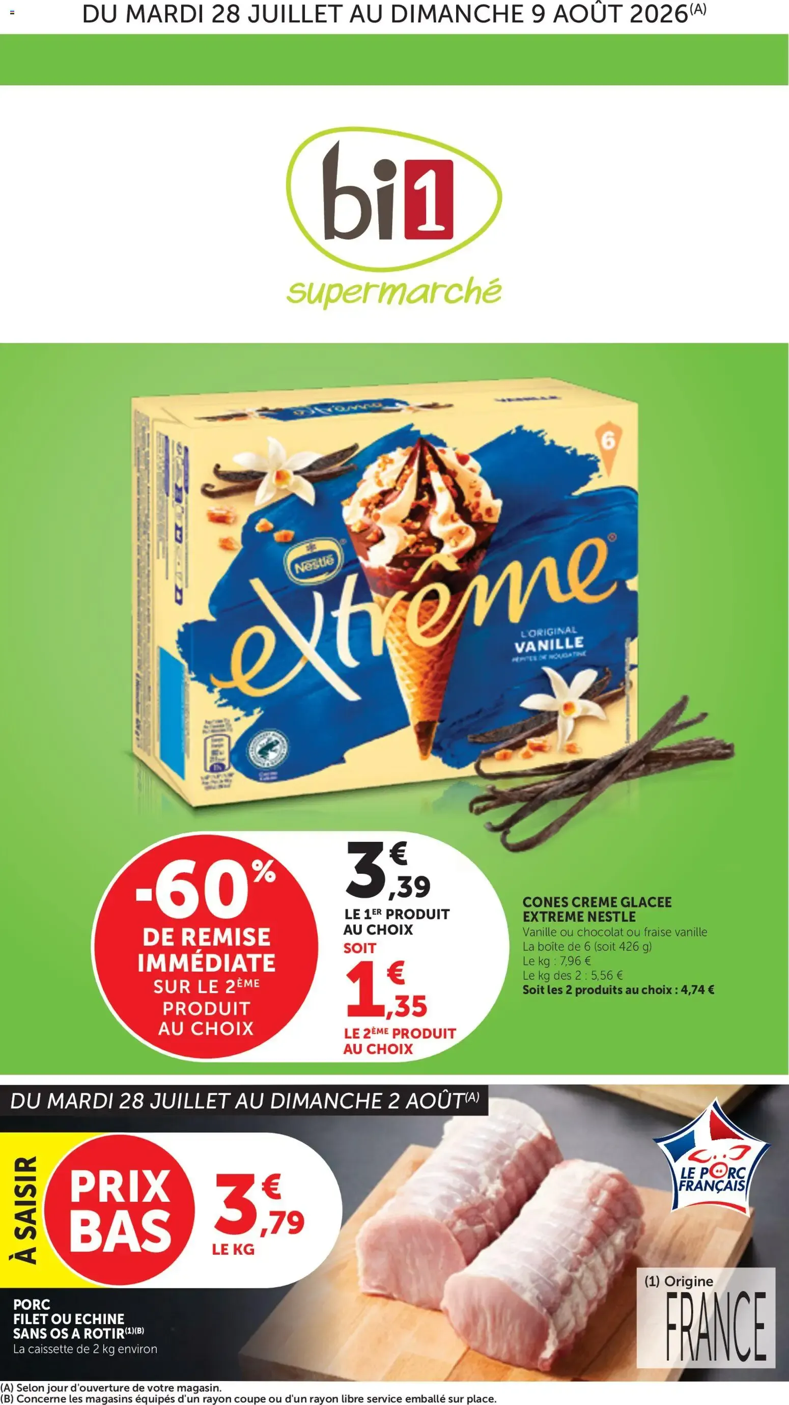bi1 Catalogue à partir du 28/07/2026 - promo en ligne