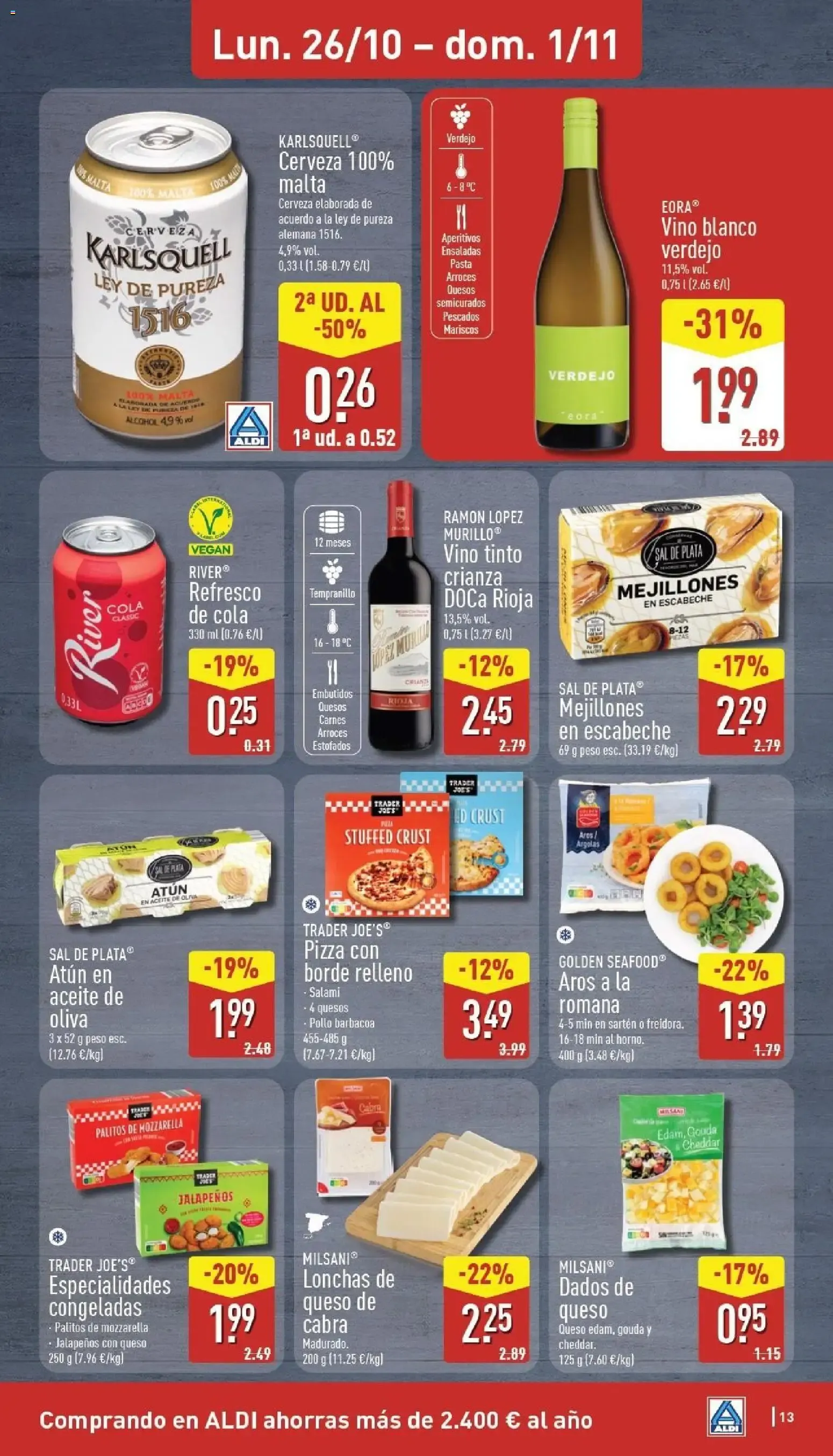 Catálogo de Aldi: El súper que más baja los precios de los frescos 26 de octubre al 1 de noviembre 2026 - Página 13
