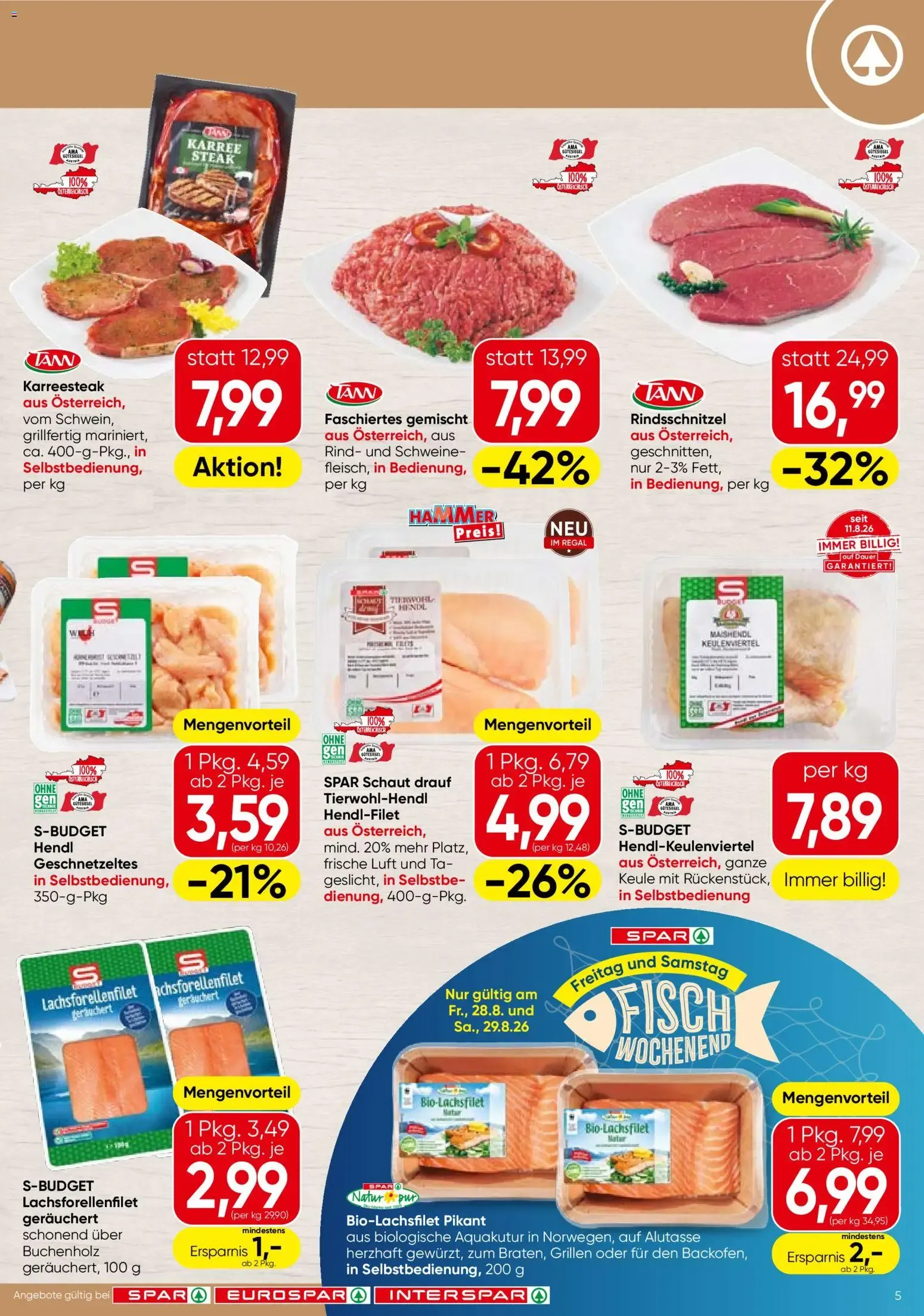 Spar - Flugblatt (27.08.2026) - Angebote und Prospekt von 27. August bis 9. September 2026 - Flugblätt seite  5
