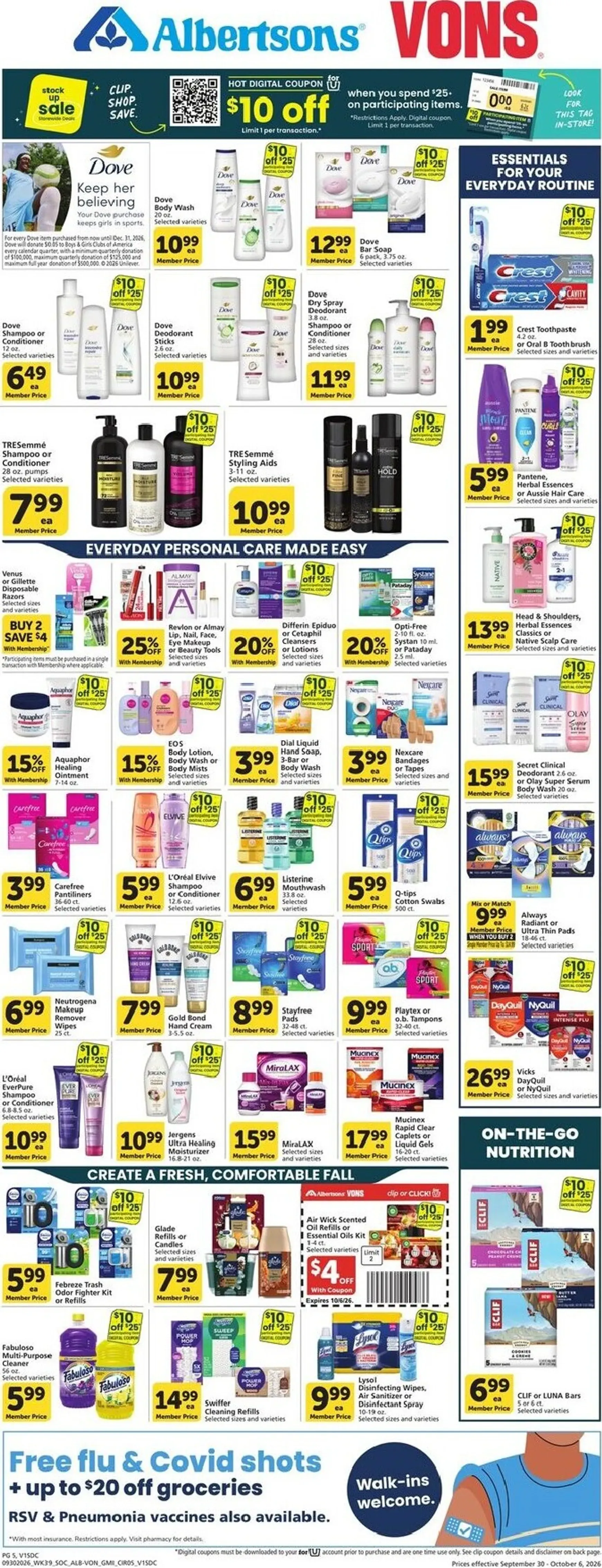 Weekly ad Current Vons leaflet valid from Wednesday 09/30/2026 to Tuesday 10/06/2026 from September 30 to October 6 2026 - Page 5