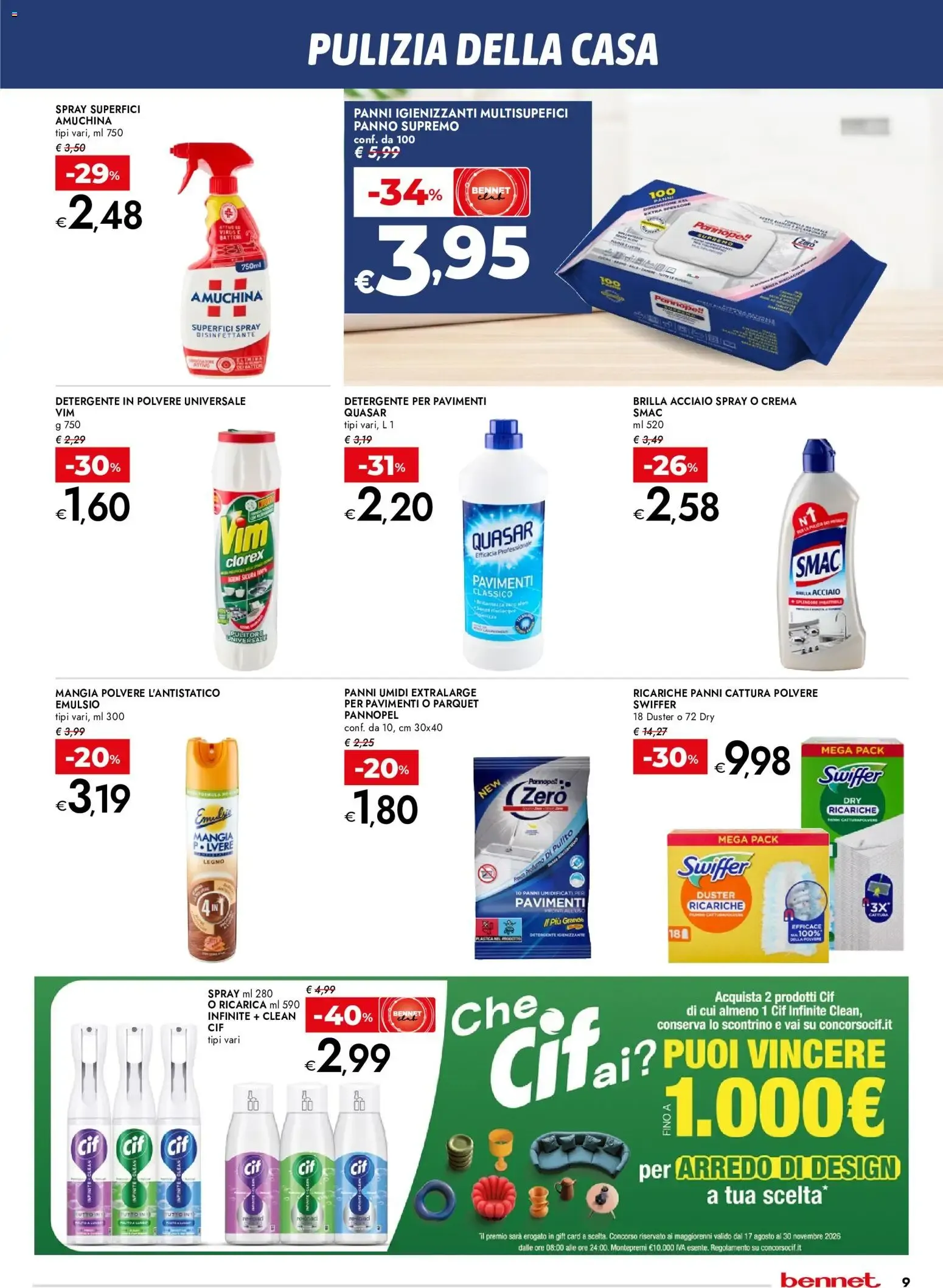 Nuovo bennet volantino Il Bello Del Pulito dal 20/08/2026 > offerte anteprima 🛍️ da 20 agosto a 2 settembre di 2026 - Pagina del volantino 9