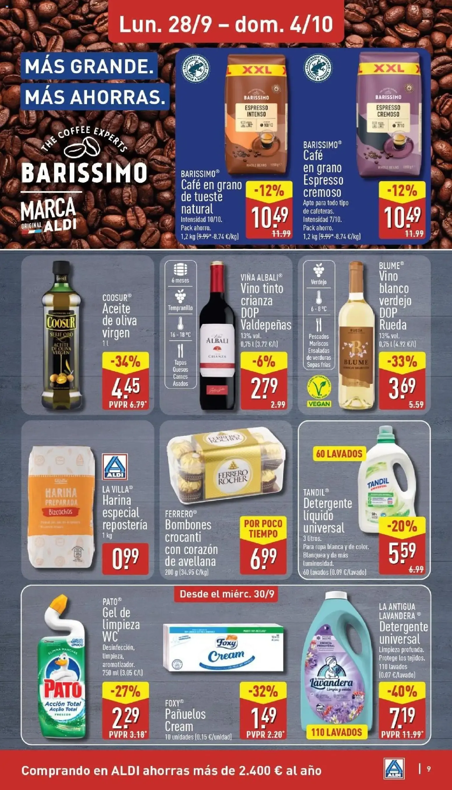 Catálogo de Aldi folleto Península del 28/09/2026 | Catálogo 28 de septiembre al 4 de octubre 2026 - Página 9
