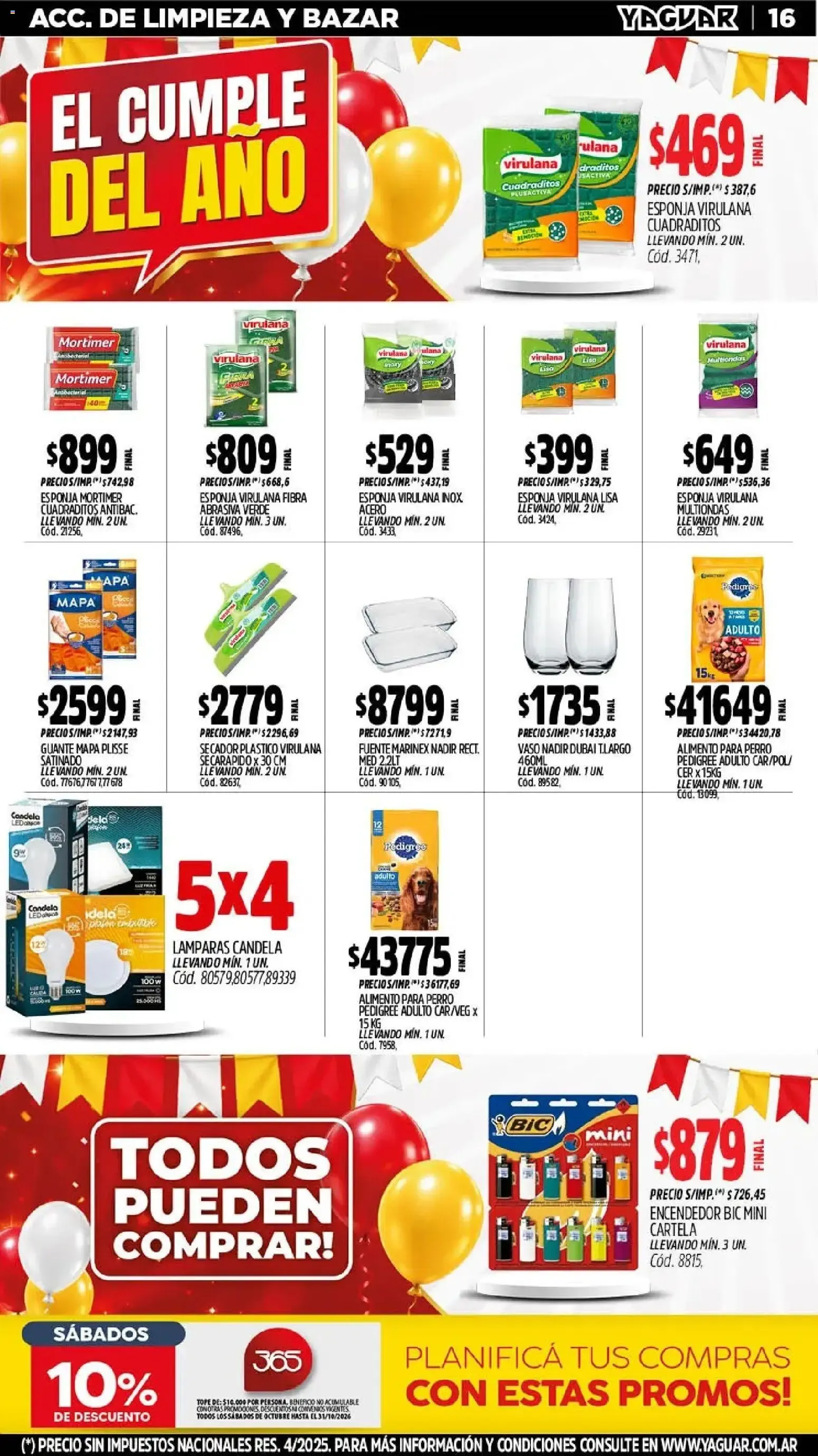 Ofertas de Mayorista Yaguar - El Cumple del Año 19 de octubre al 24 de octubre 2026 - Página 18 del catálogo