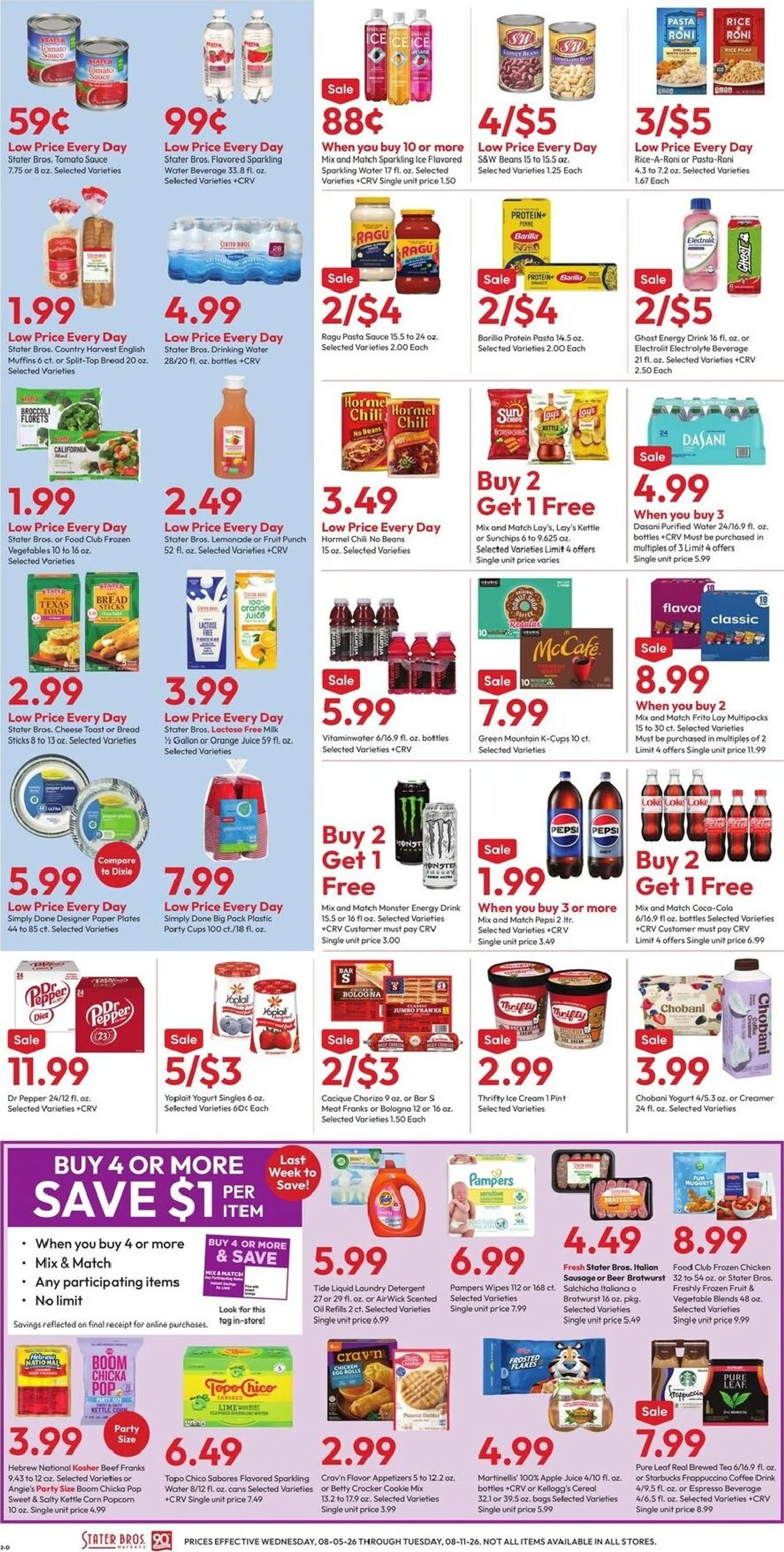 Weekly ad Stater Bros. 90th Anniversary Sales Brochure from August 5 to August 11 2026 - Page 2