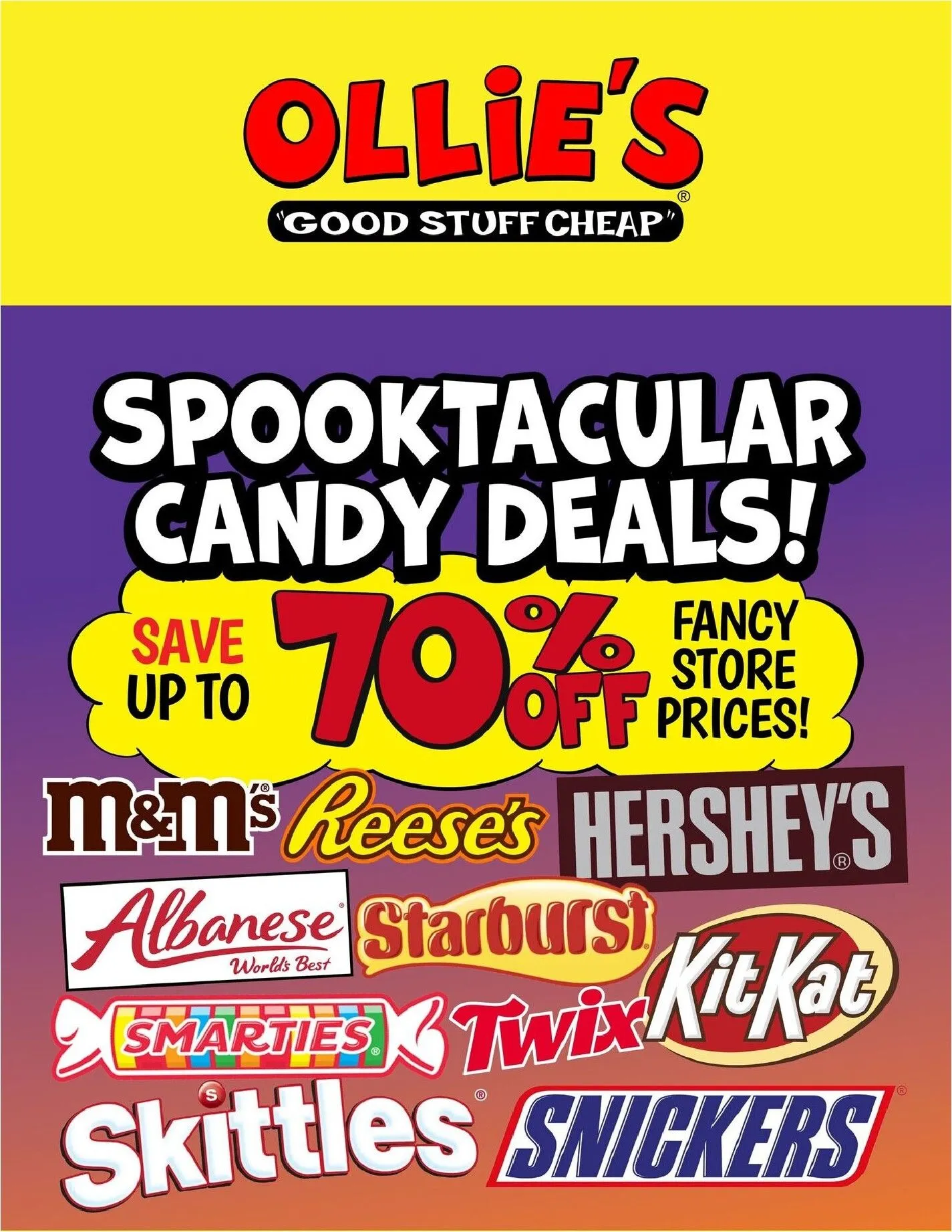 Weekly ad Ollie's Spooktacular Candy Deals! from October 26 to November 2 2026 - Page 1