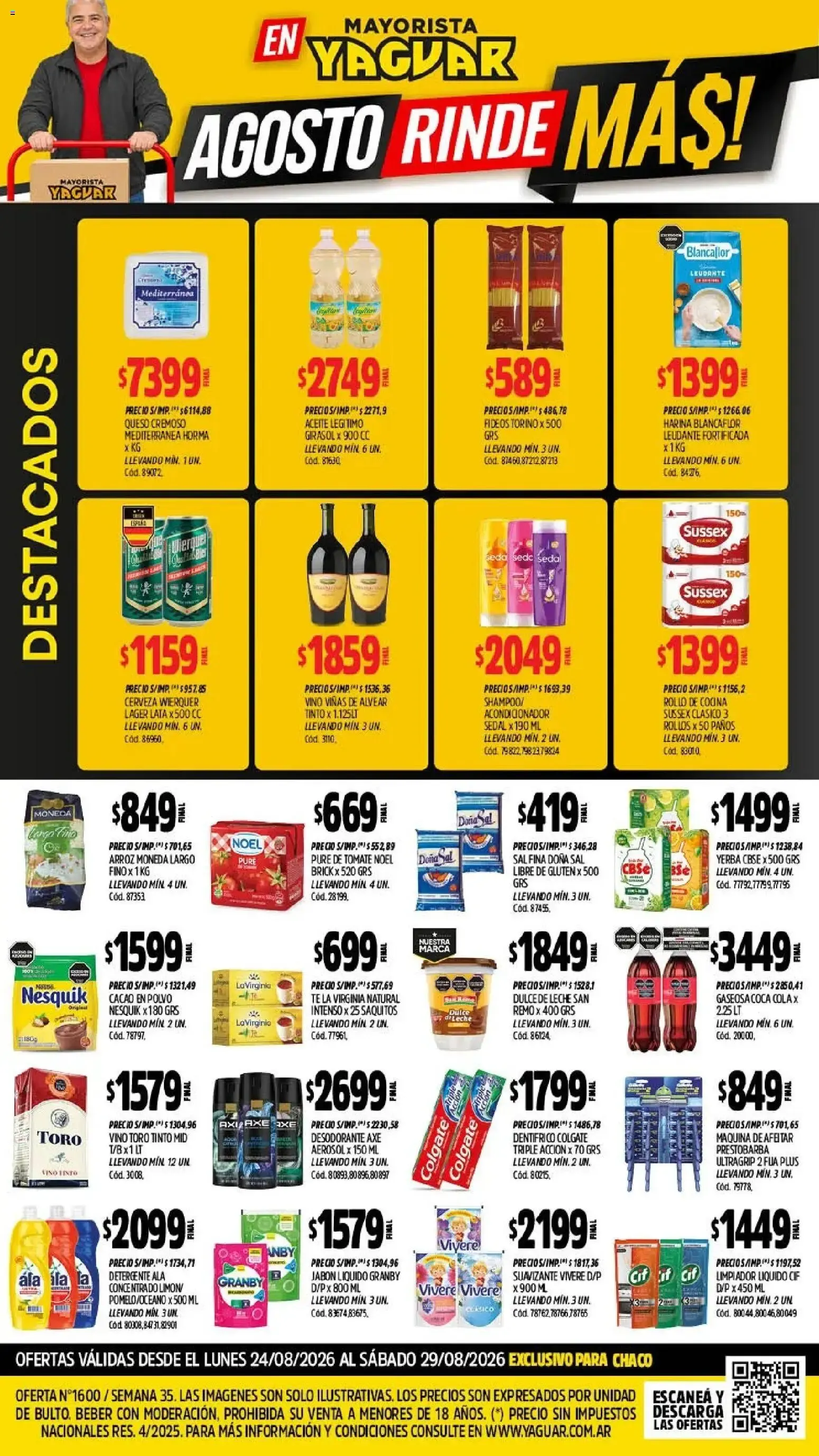 Ofertas de Yaguar - Oferta Semanal Chaco del 24/08/2026 - 29/08/2026 24 de agosto al 29 de agosto 2026 - Página 1 del catálogo