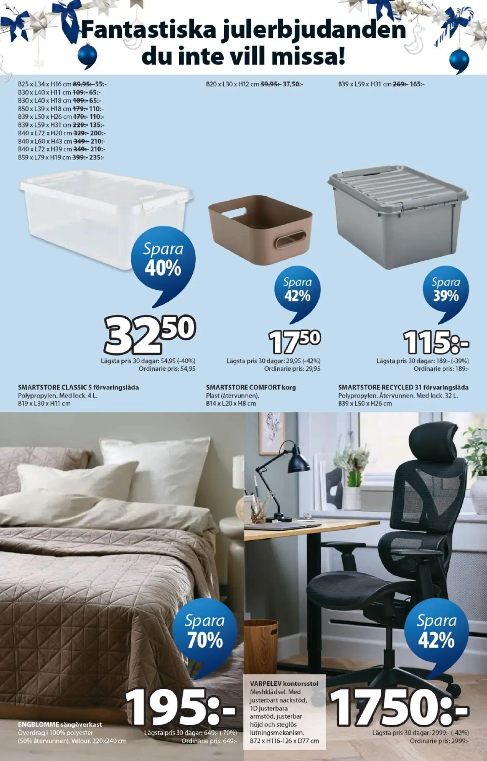 JYSK Scandinavian Sleeping & Living - Ett fantastiskt erbjudande för din jul från 19 oktober till 29 november 2026 - Reklamblad sidor 3