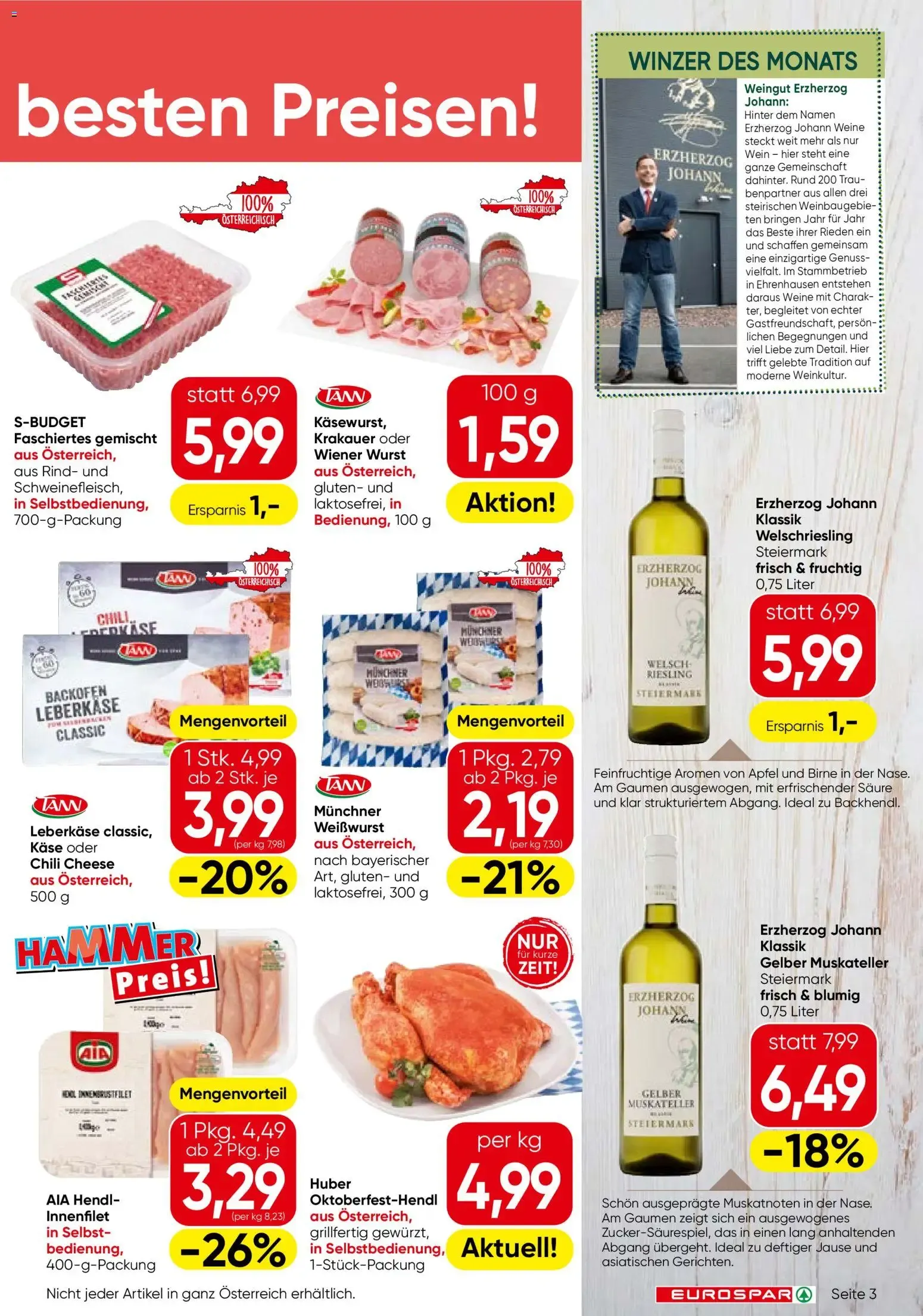 Eurospar Flugblatt von 10.09.2026 - Aktuelle Angebote von 10. September bis 23. September 2026 - Flugblätt seite 3