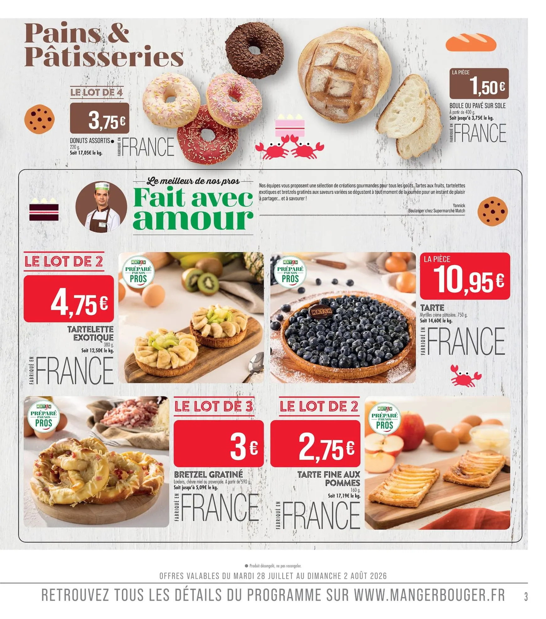 Flyer Match pour la semaine prochaine du du mardi 28/07/2026 au du dimanche 09/08/2026 du 28 juillet au 9 août 2026 - Catalogue page 3