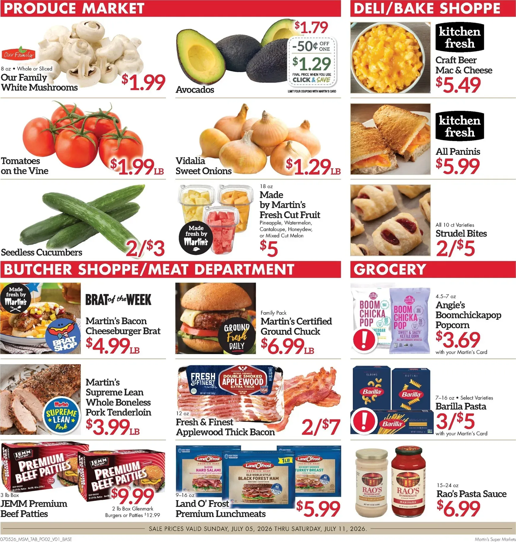 Weekly ad Current Martin's Super Markets leaflet valid from Sunday 07/05/2026 to Saturday 07/11/2026 from July 5 to July 11 2026 - Page 2