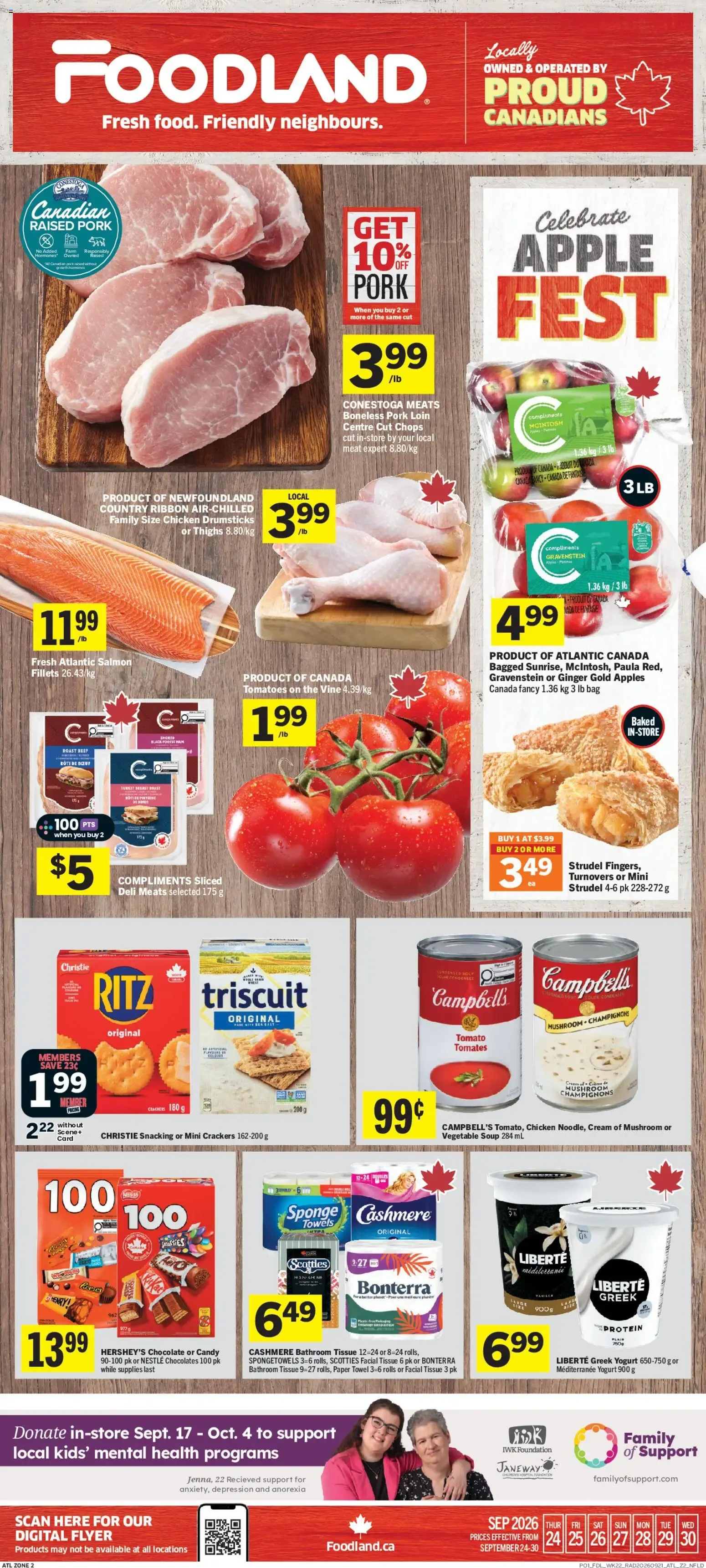 Foodland weekly flyer / circulaire from Sep 24, 2026 > weekly specials & deals from September 24 to September 30 2026 - flyer page 1