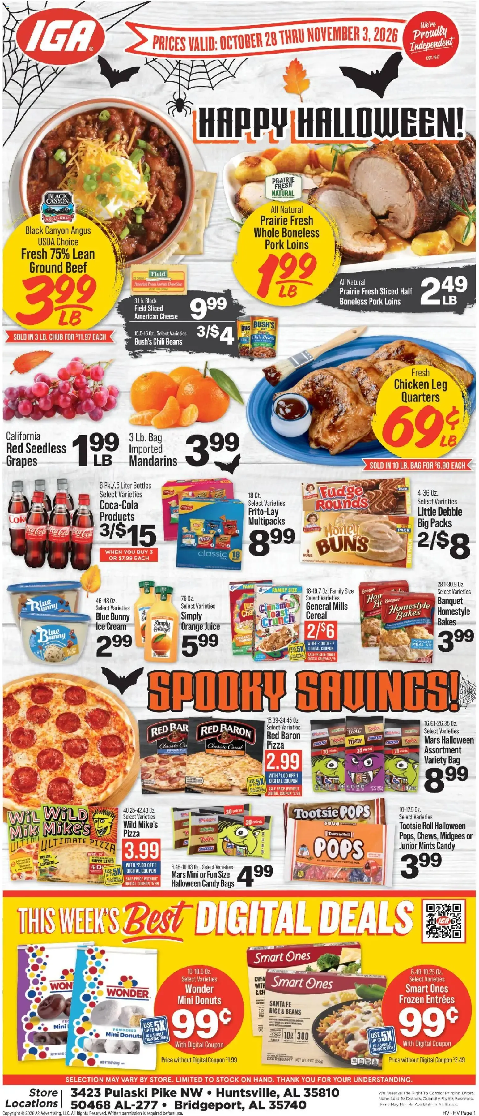 Weekly ad IGA Weekly Ad (10/28 - 11/04 2026) - Flyer from October 28 to November 3 2026 - Page 1