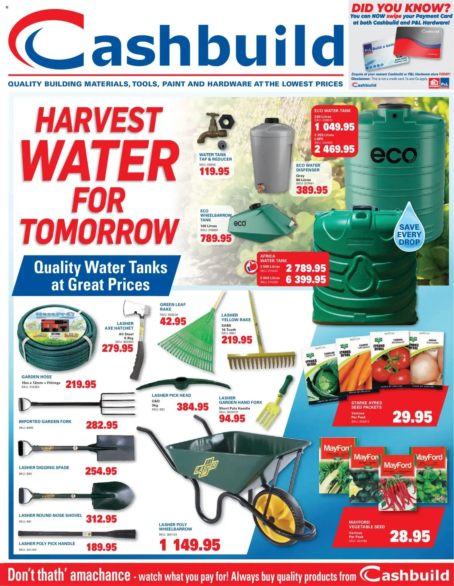 Cashbuild - Harvest Water for Tomorrow