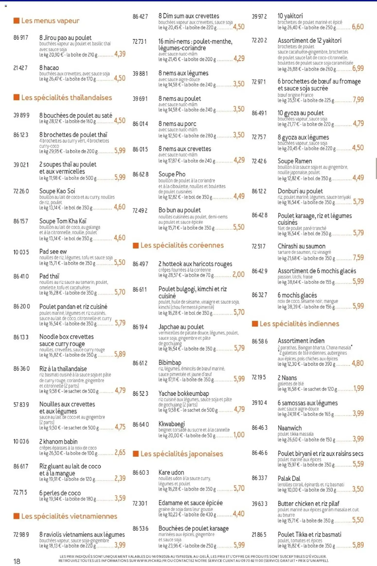 Picard - Catalogue Trimestriel à partir du 14/09/2026 - promo en ligne du 14 septembre au 15 novembre 2026 - Catalogue page 18
