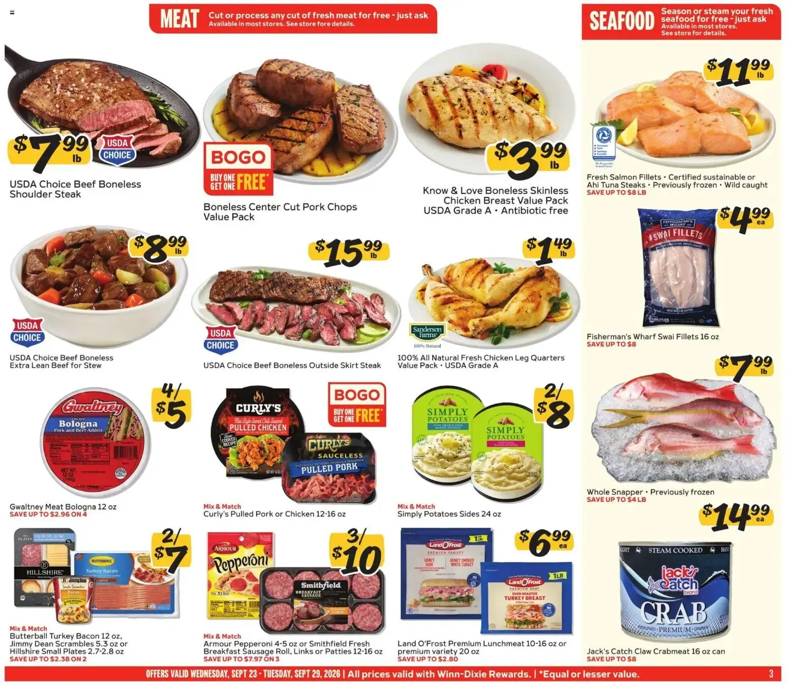 Weekly ad Winn Dixie Weekly Ad (09/23 - 09/29 2026) - Flyer from September 23 to September 29 2026 - Page 3
