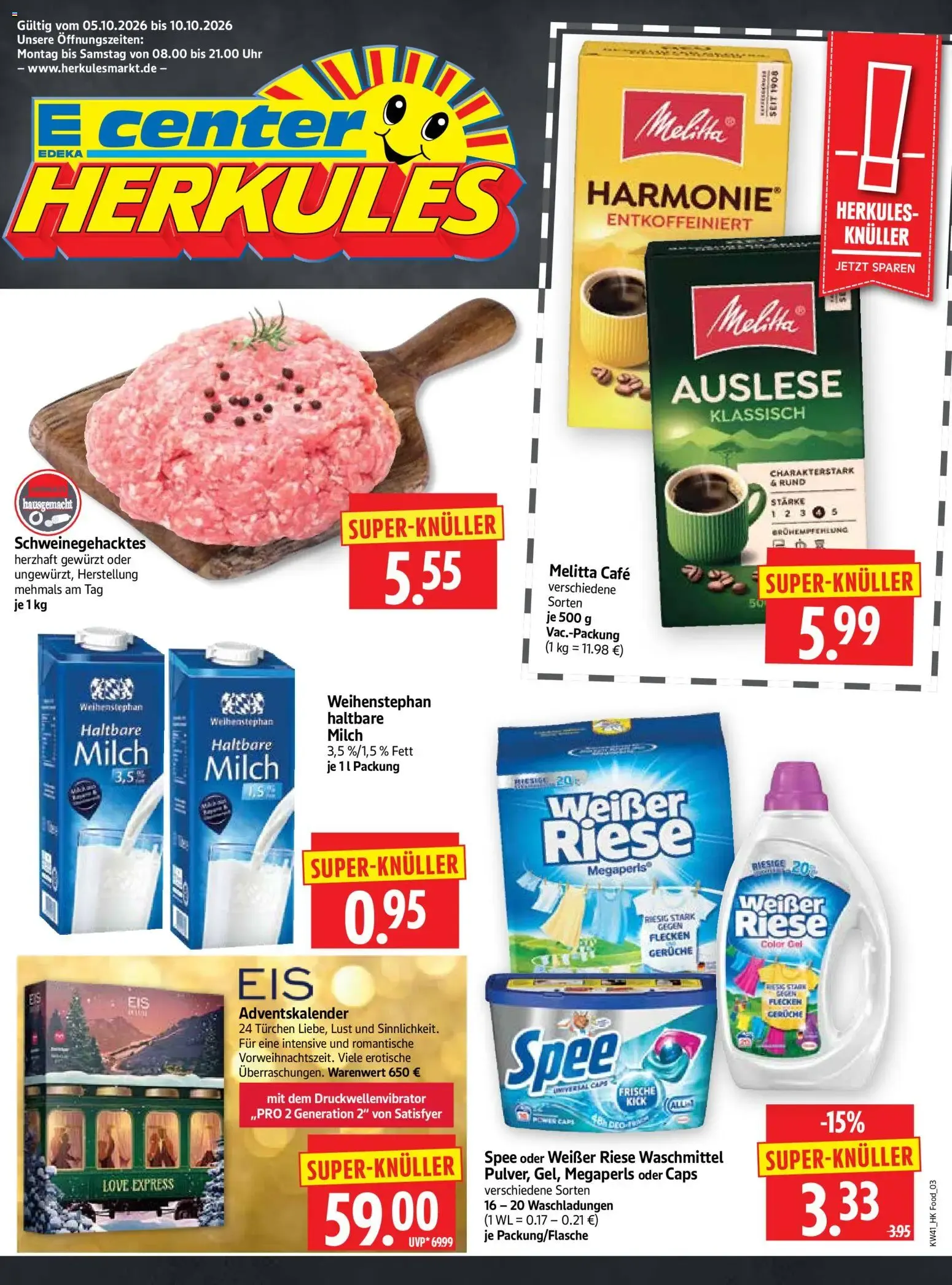 E center Herkules EDEKA App Prospekt von 5. Oktober bis 10. Oktober 2026 - Prospekt seite 3