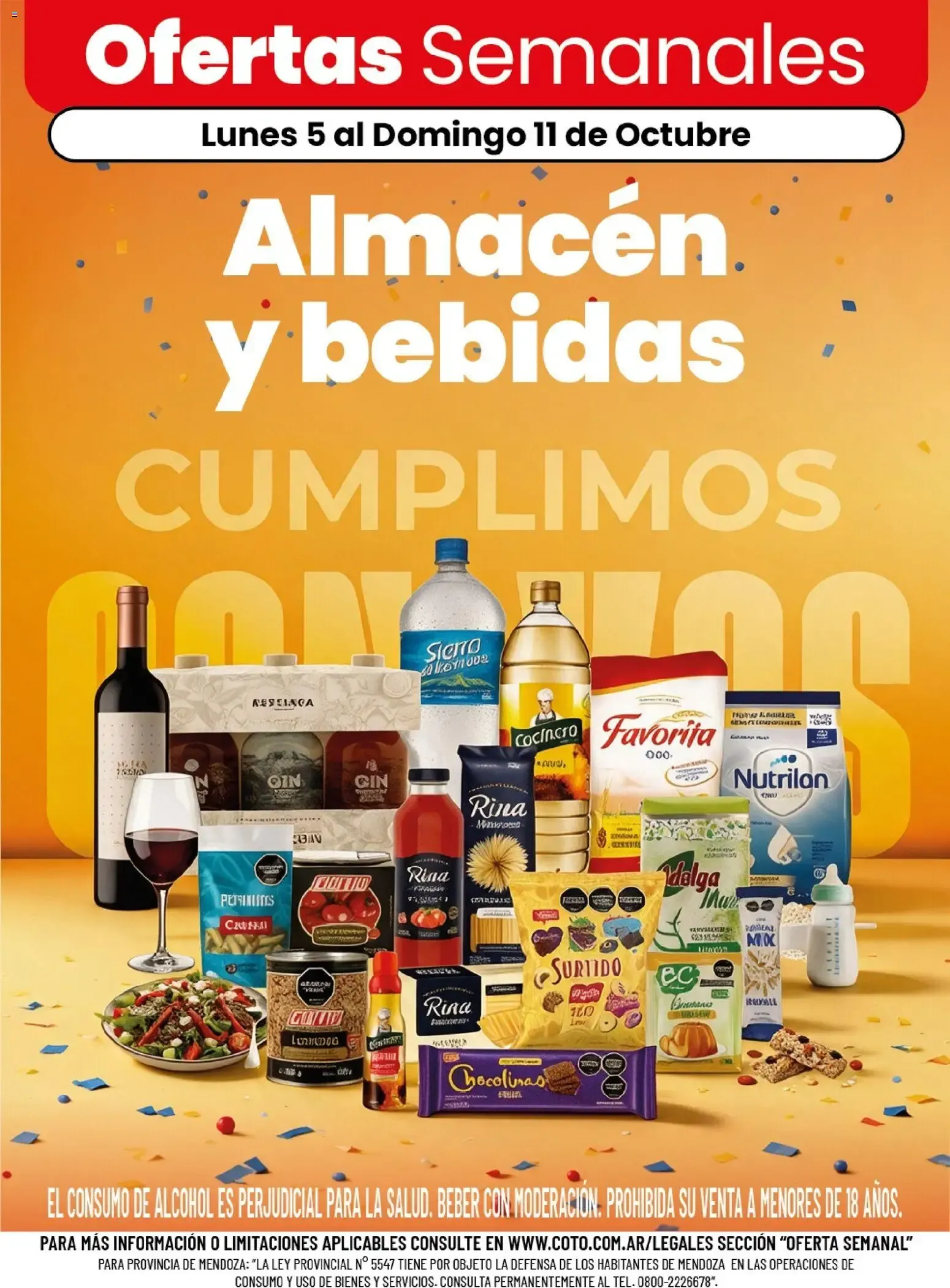 Ofertas de Coto - Ofertas Semanales: Almacén y bebidas 5 de octubre al 11 de octubre 2026 - Página 1 del catálogo