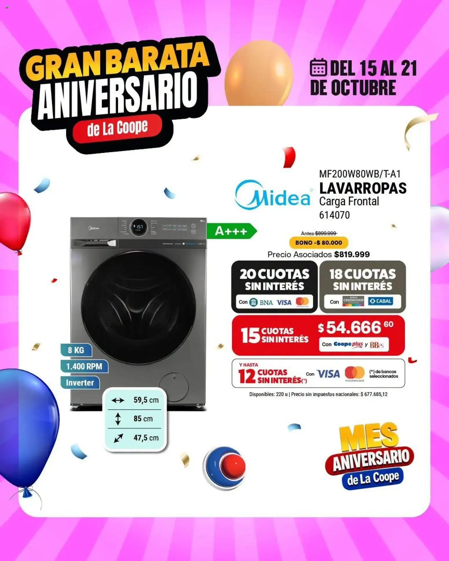 Ofertas de Gran Barata Aniversario de La Coope 15 de octubre al 21 de octubre 2026 - Página 9 del catálogo