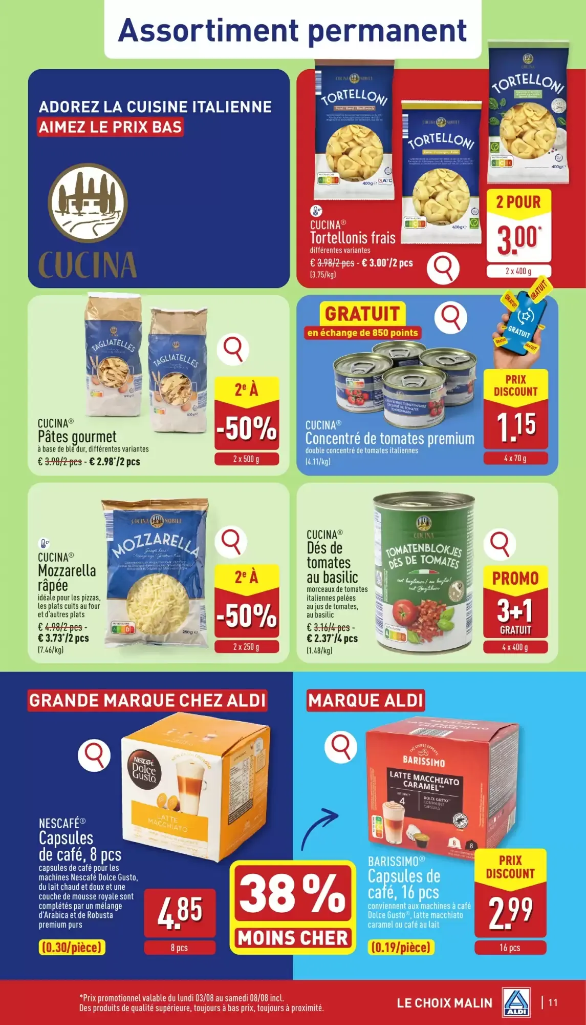 ALDI Dépliant du lun. 03/08 au sam. 08/08 inclus van 3 augustus tot 8 augustus 2026 - folder pagina 11