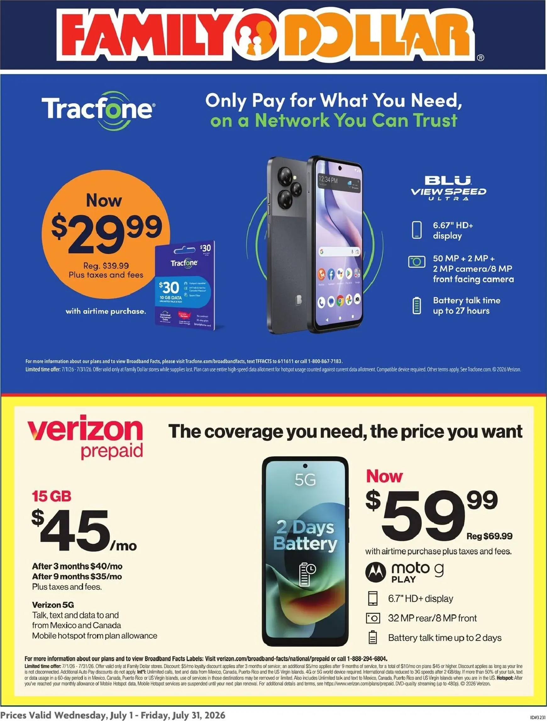 Weekly ad Current Family Dollar - AT&T/Tracfone leaflet valid from Wednesday 07/01/2026 to Friday 07/31/2026 from July 1 to July 31 2026 - Page 2