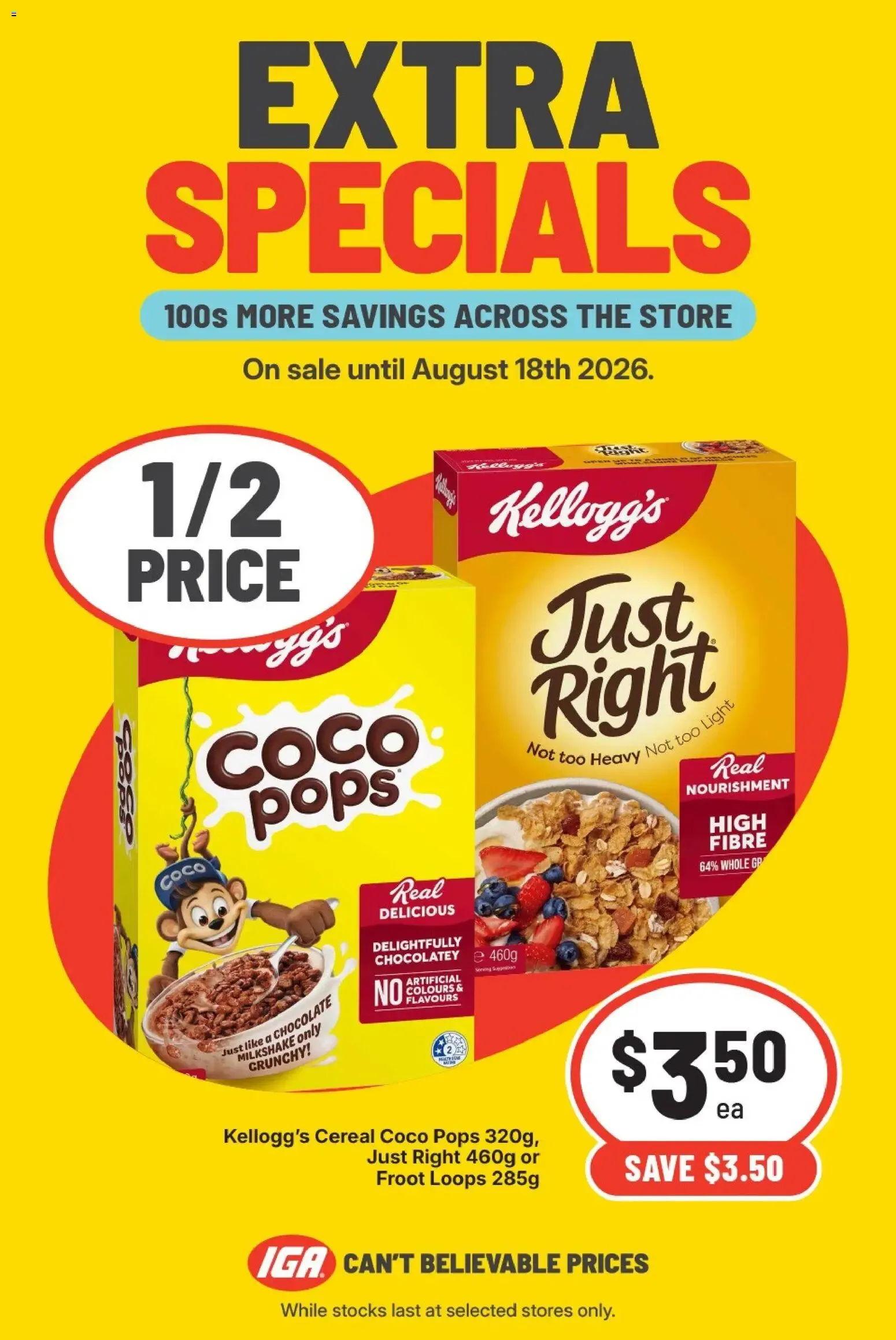 IGA Extra Specials - Catalogue valid from 12 August to 18 August 2026 - page 1