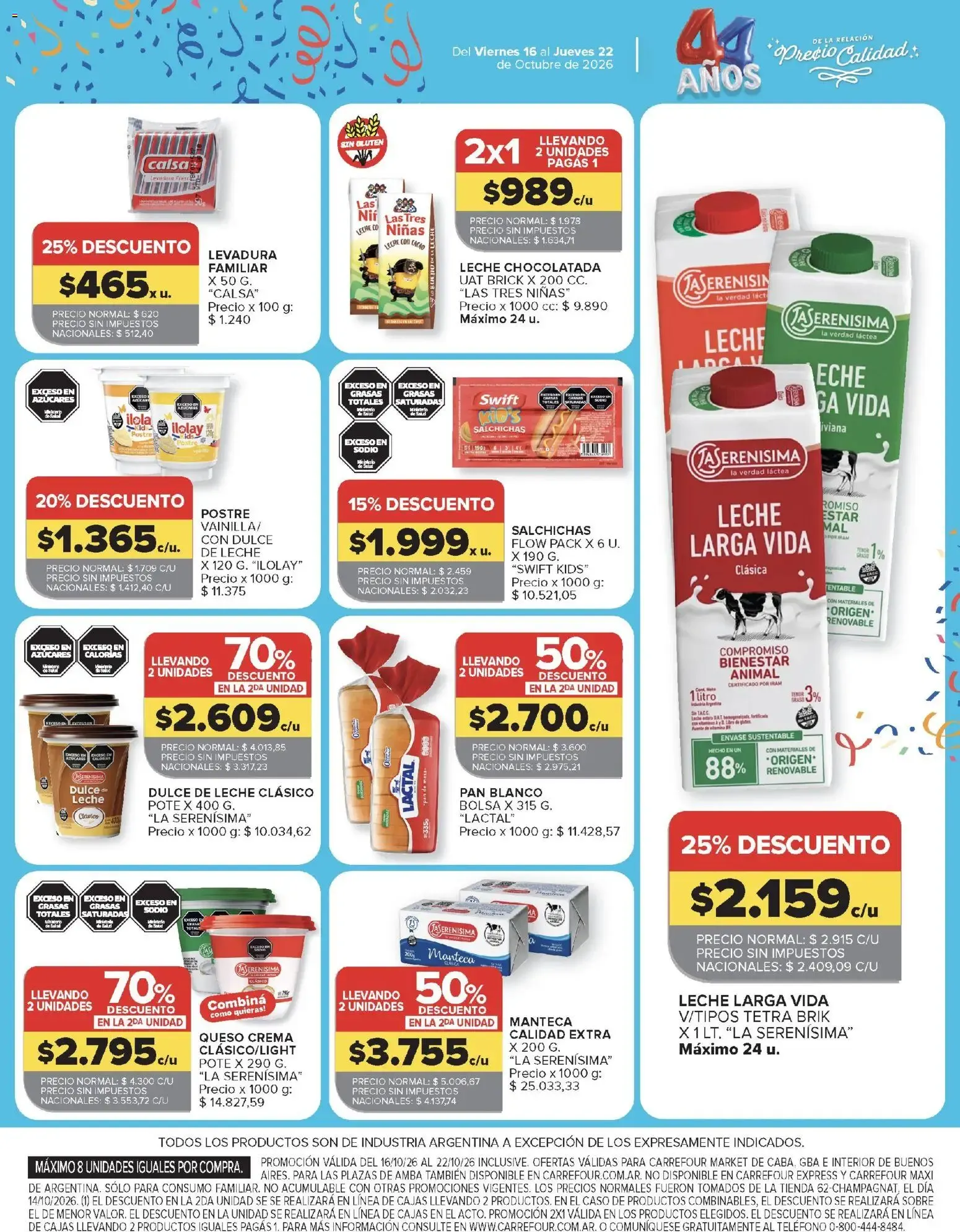 Ofertas de Carrefour: 3ra Semana de Festejos y 44 Años - Ofertas de Productos Carrefour 16 de octubre al 22 de octubre 2026 - Página 50 del catálogo