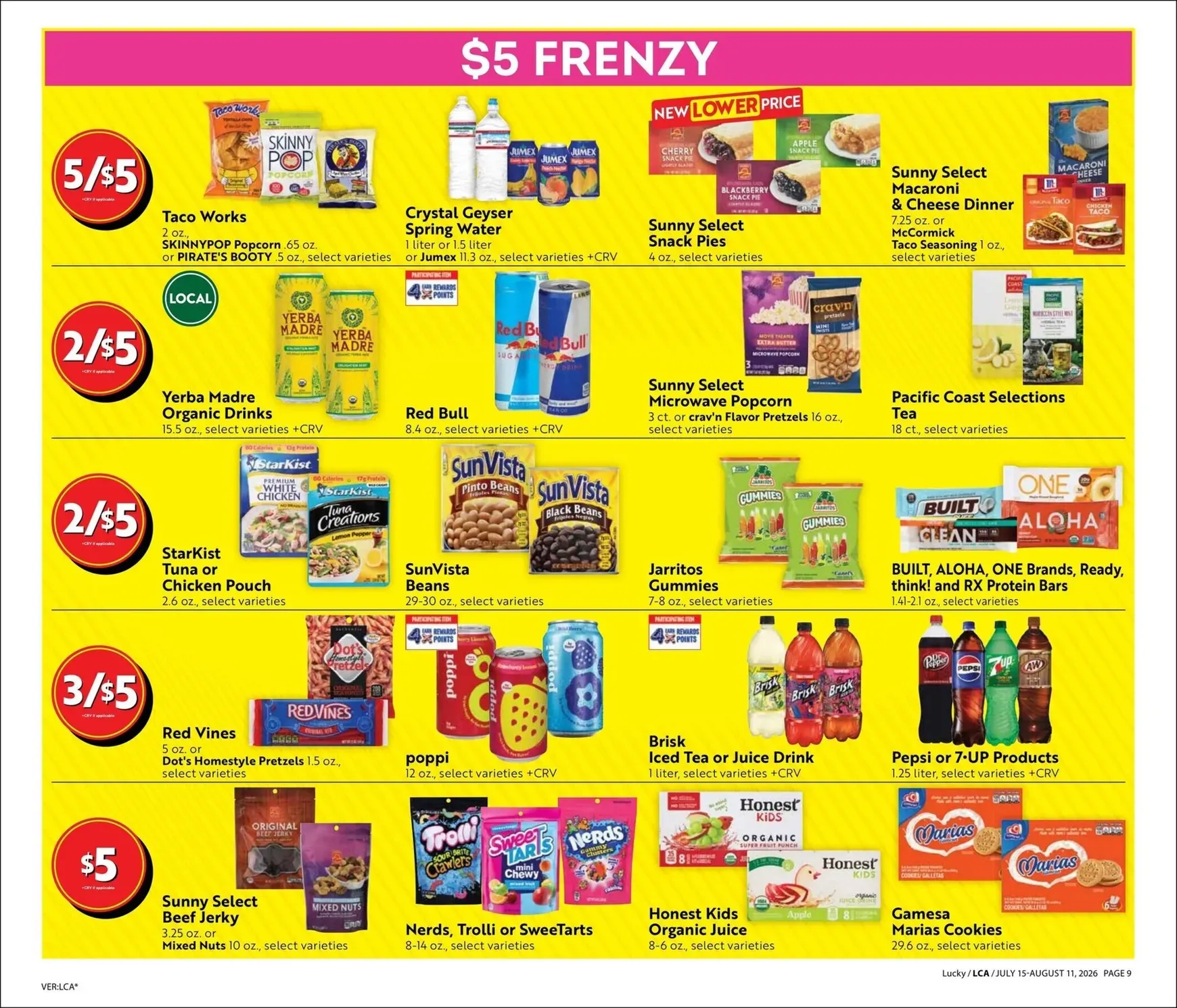 Weekly promotion Lucky Steals & Deals spanning from July 15 to August 11 2026 - Page 9 for Catalogue 365