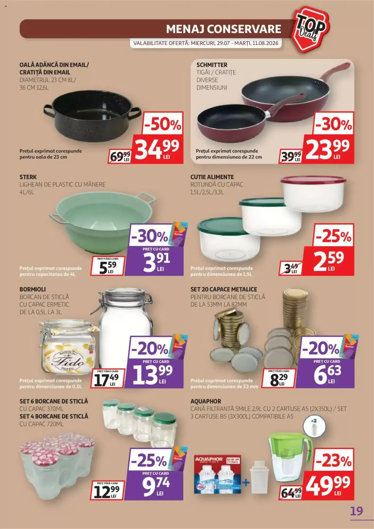 Catalog Catalog Auchan de la 29 iulie până la 11 august 2026 - Revista Pagina 19