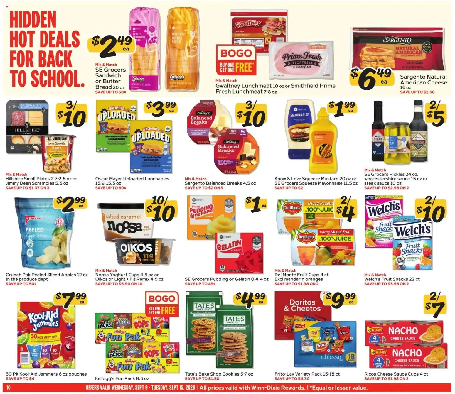 Weekly ad Winn Dixie Weekly Ad (09/09 - 09/15 2026) - Flyer from September 9 to September 15 2026 - Page 10