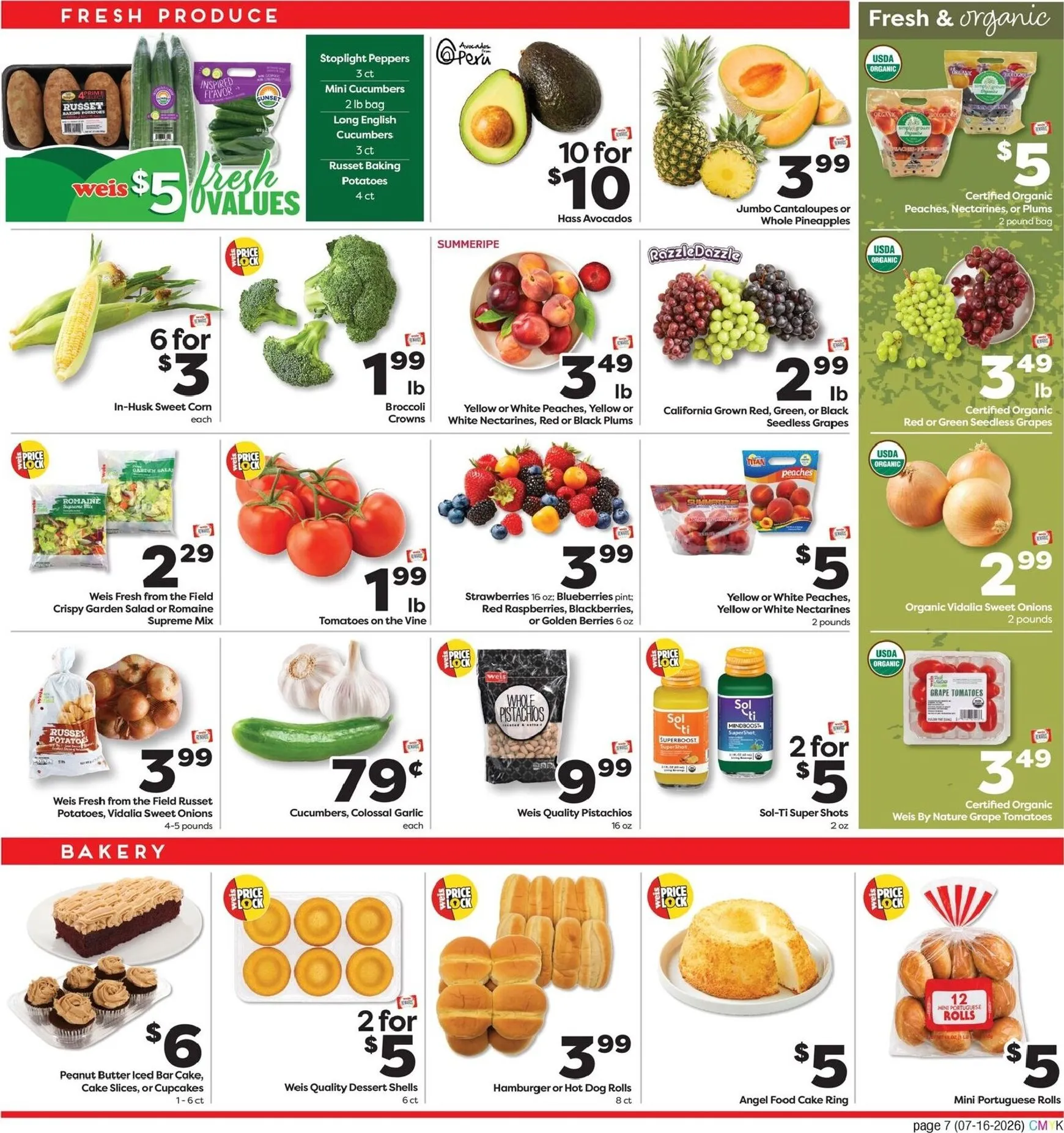 Weekly promotion Current Weis Markets - Extended Savings leaflet valid from Thursday 07/16/2026 to Wednesday 08/12/2026 spanning from July 16 to August 12 2026 - Page 8 for Catalogue 365