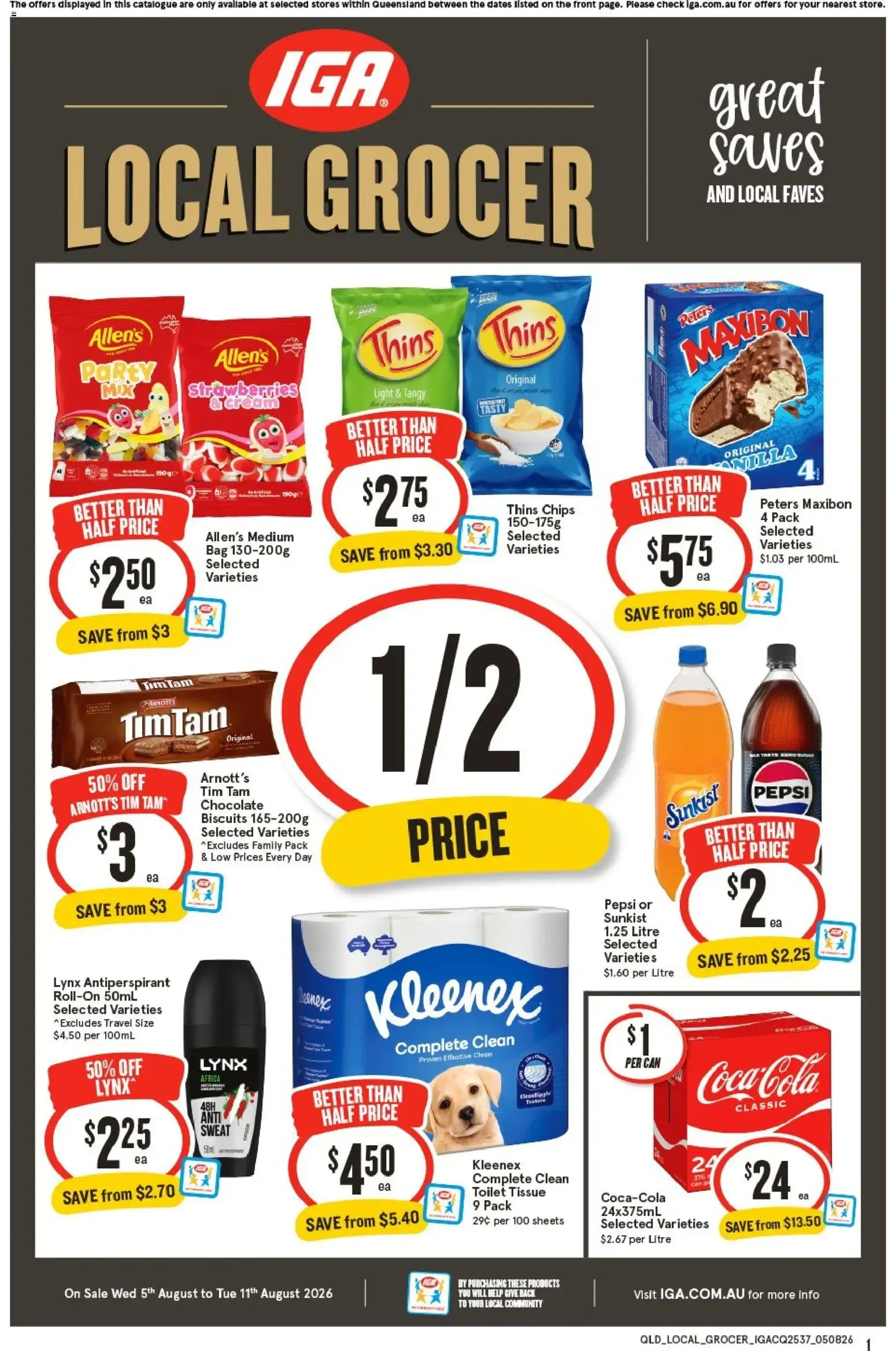 IGA catalogue valid from 05/08/2026 > Online Australia - Catalogue valid from 5 August to 11 August 2026 - page 1