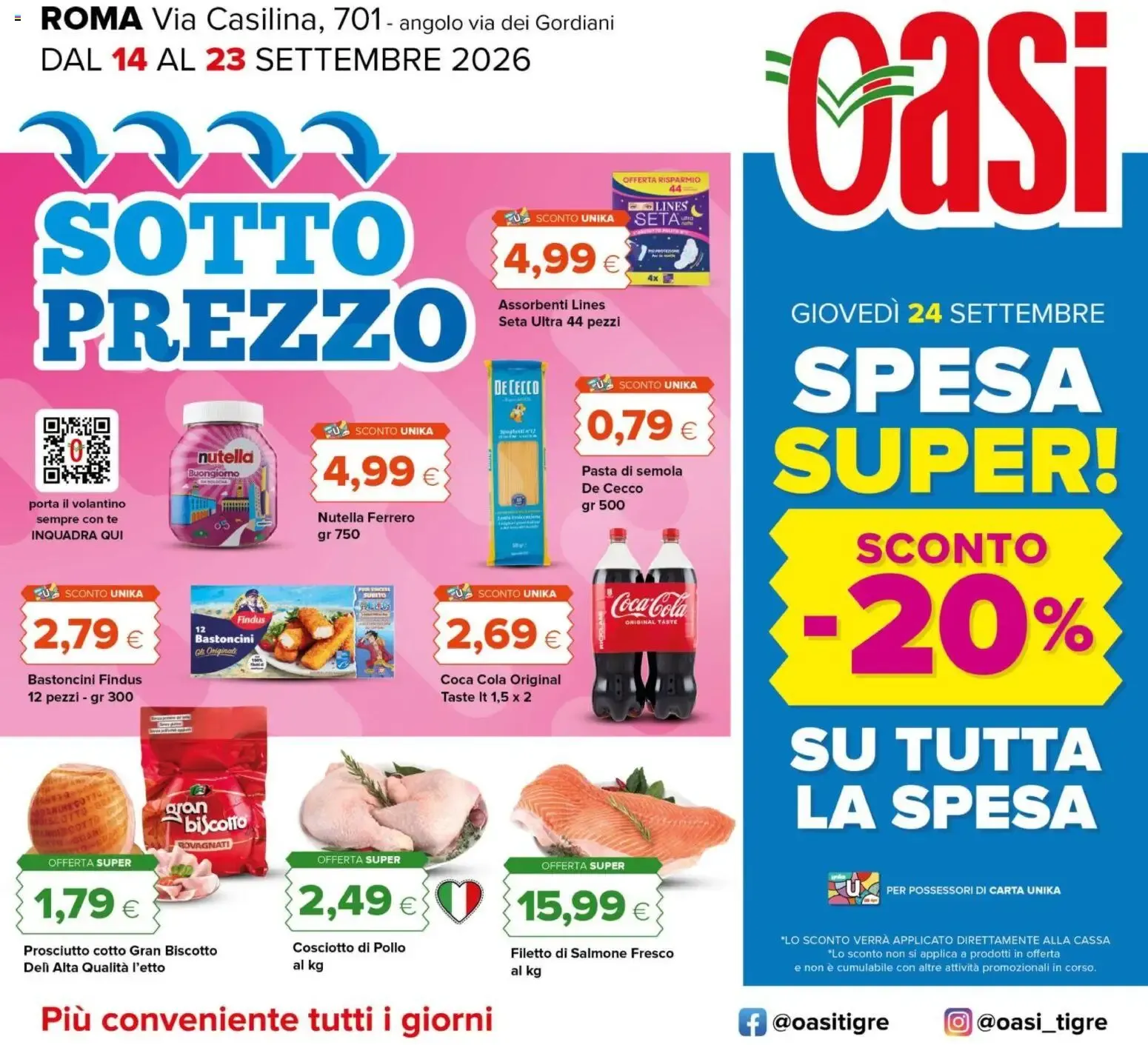 Nuovo Oasi volantino Roma Casilina dal 14/09/2026 > offerte anteprima 🛍️ da 14 settembre a 23 settembre di 2026 - Pagina del volantino 1