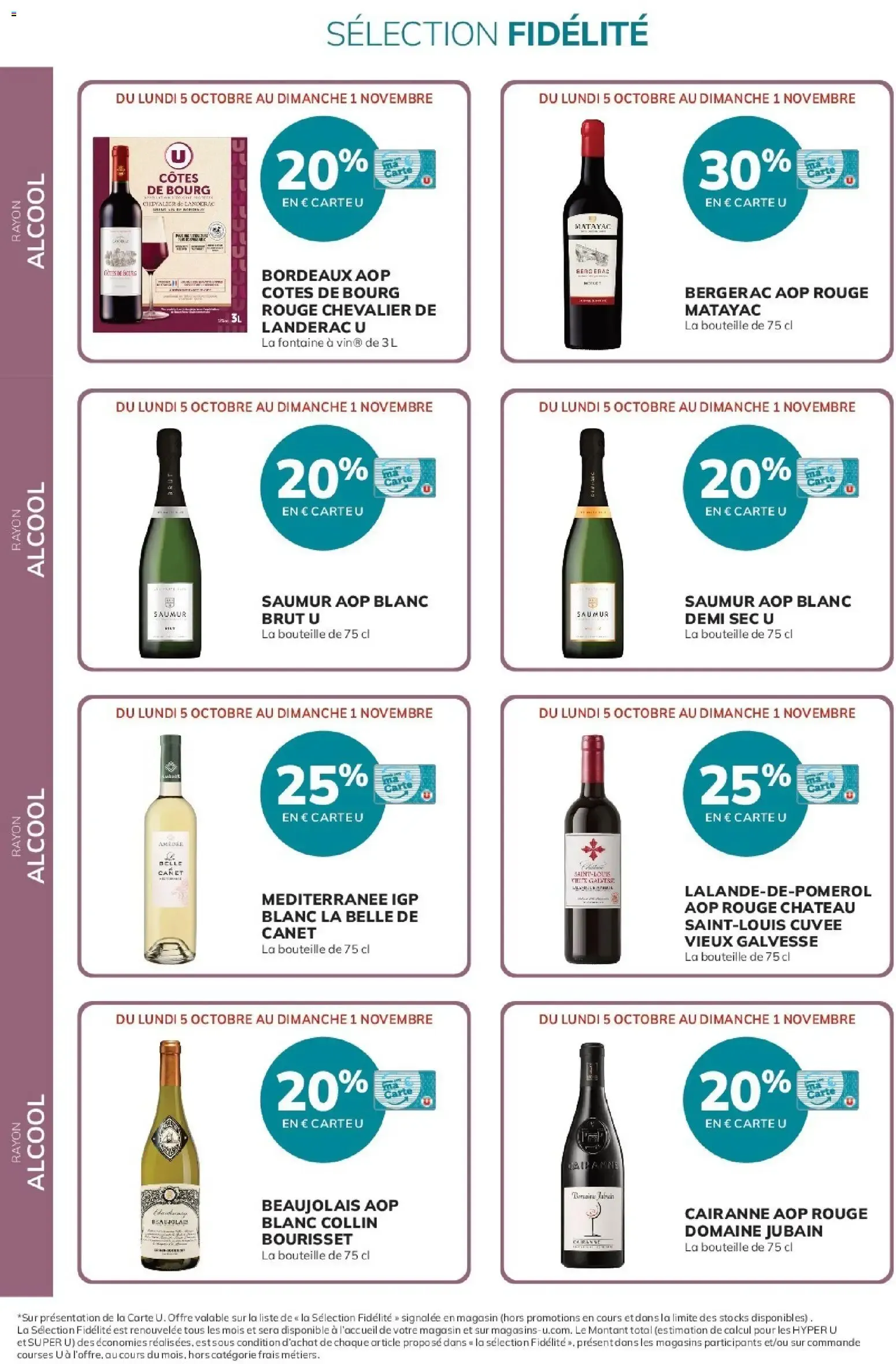 20% reversés sur votre Carte U du 5 octobre au 1 novembre 2026 - Catalogue page 14