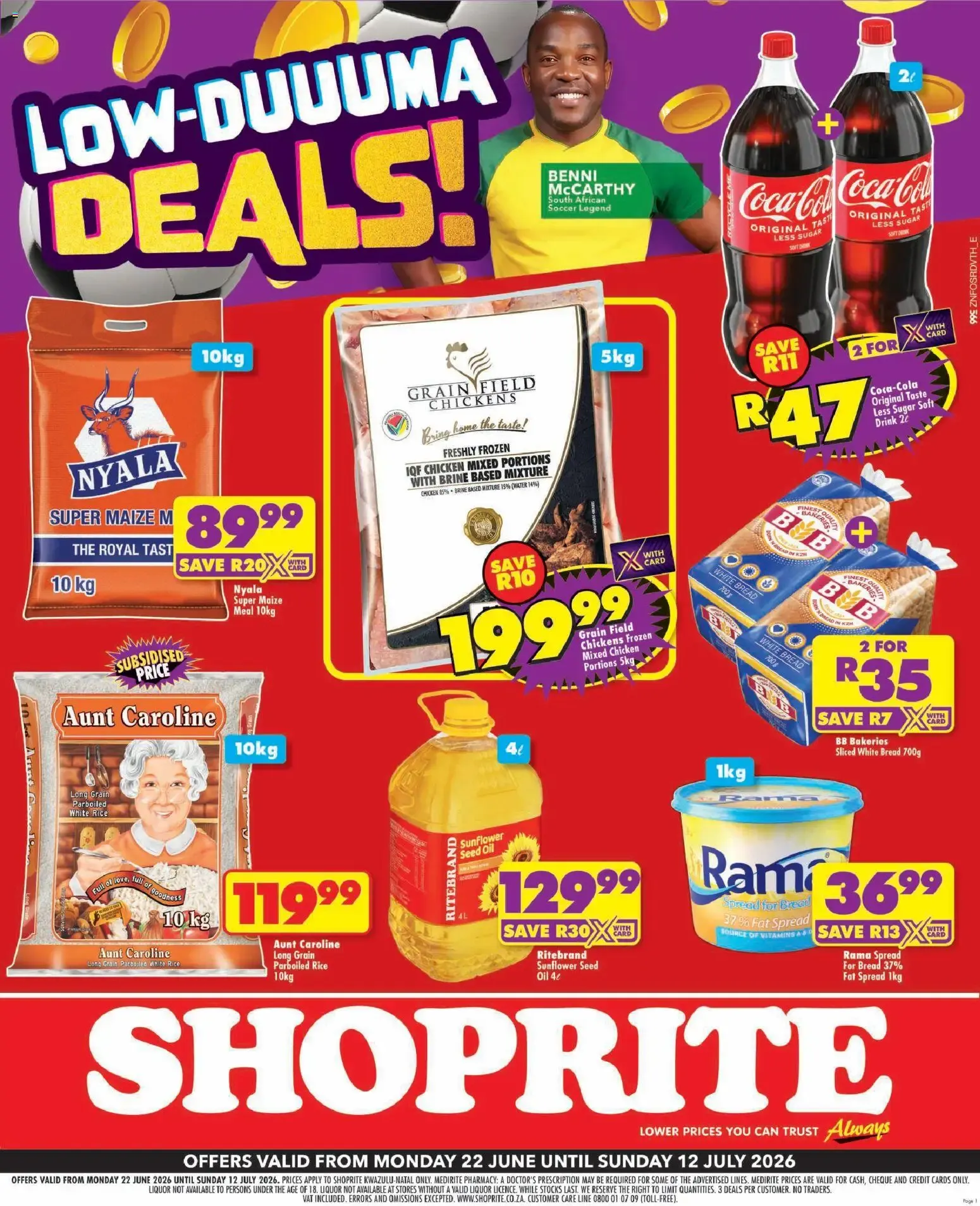 Shoprite Low-Duuuma Deals! from 22 June to 12 July 2026 - Catalogue Page 1