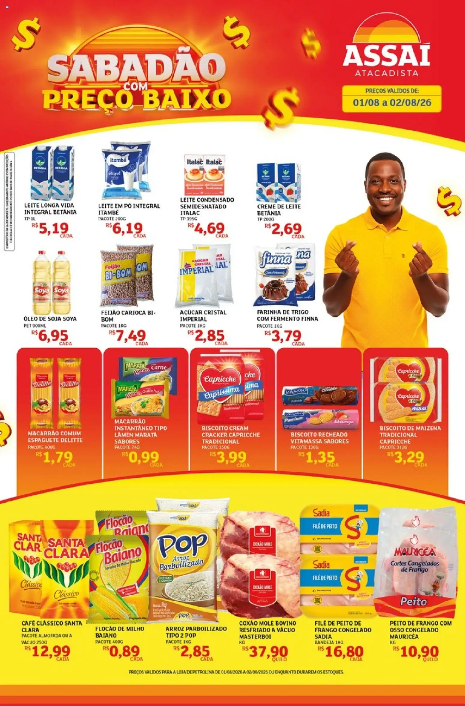 Encarte de Assaí Atacadista ofertas - PE de 01/08/2026 | Promoções Online 1 de agosto até 2 de agosto 2026 - Pagina 1