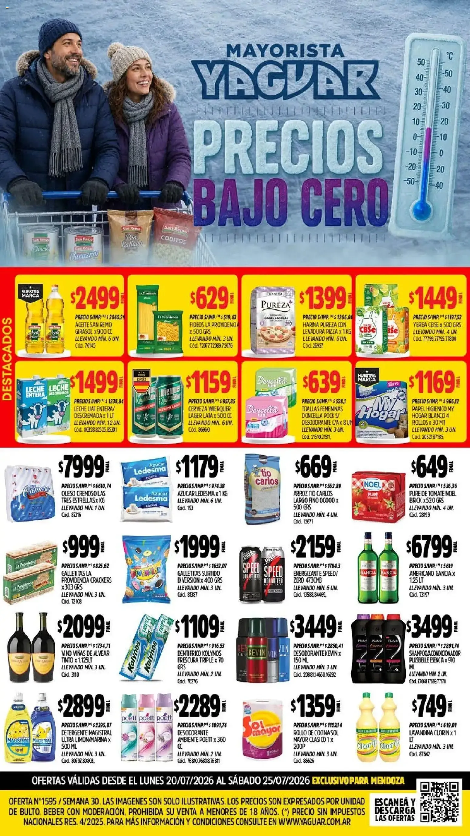 Ofertas de Mayorista Yaguar - Precios Bajo Cero 20 de julio al 25 de julio 2026 - Página 1 del catálogo