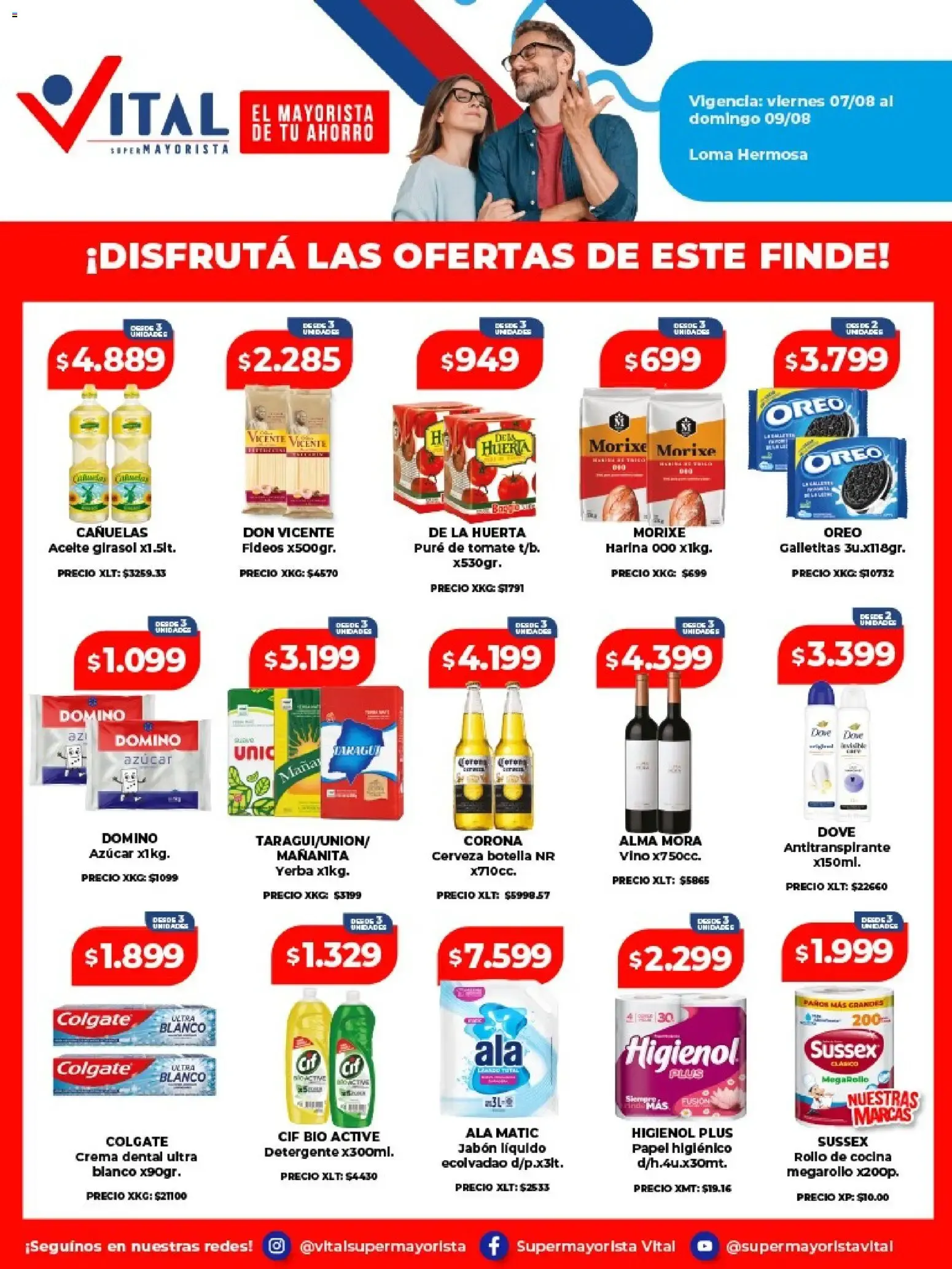 Ofertas de Vital - Ofertas fin Loma Hermosa || del 07/08/2026 - 09/08/2026 || Catálogo 7 de agosto al 9 de agosto 2026 - Página 1 del catálogo