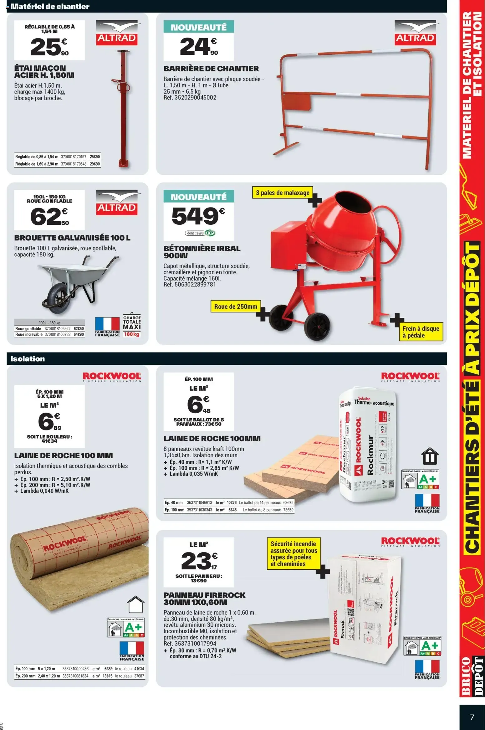 Brico Dépôt: Chantiers d'été à prix dépôt du 31 juillet au 13 août 2026 - Catalogue page 7