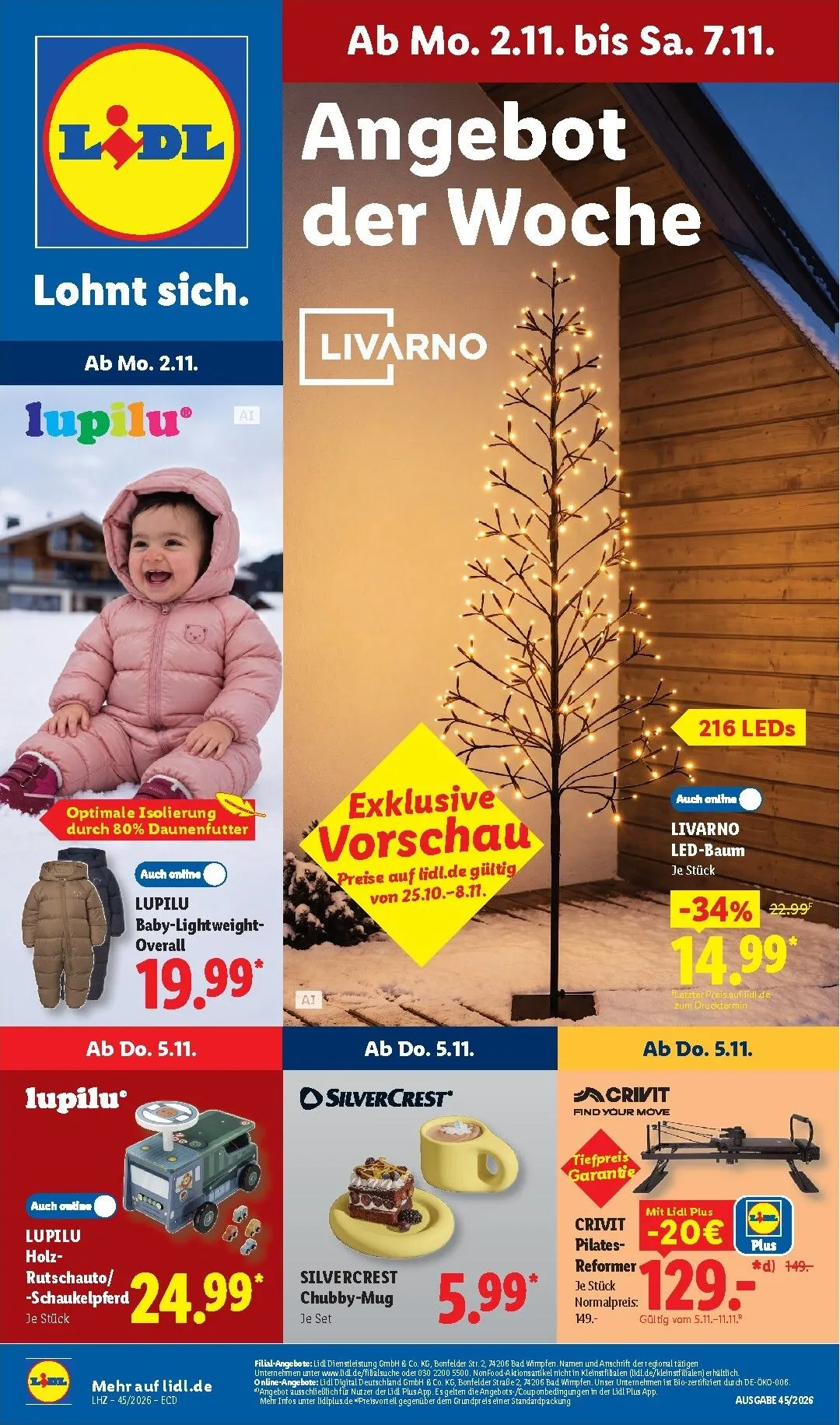 Lidl - Nonfood Prospekt nächste Woche – von Montag 02.11.2026 bis Samstag 07.11.2026 von 2. November bis 7. November 2026 - Prospekt seite 1